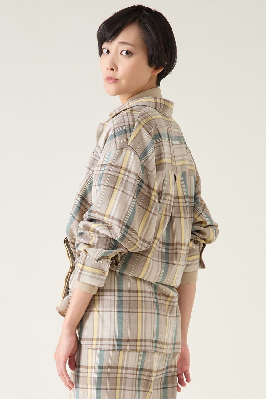 【マルティニーク/martinique】のチェックシャツ(セットアップ可) 人気、トレンドファッション・服の通販 founy(ファニー) 　ファッション　Fashion　レディースファッション　Fashion for Women　トップス・カットソー　Cut & Sew Tops　シャツ・ブラウス・オフィスカジュアル　Elegant Blouses & Button-Ups　おすすめ　Recommended / Our Picks　カシュクール　Wrap Design　スリーブ　Sleeve, Long Sleeve / Short Sleeve　セットアップ　Set-Up, Coordinated Outfit　チェック　Check, Plaid, Tartan　リラックス　Relax, Relaxed Fit　レギュラー　Regular, Standard Fit　ロング　Long, Long-Length　再入荷　Restock / Back in Stock　other-2|ID: prp329100004338529 ipo3291000000032704961