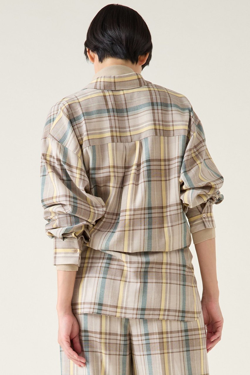 【マルティニーク/martinique】のチェックシャツ(セットアップ可) 人気、トレンドファッション・服の通販 founy(ファニー) 　ファッション　Fashion　レディースファッション　Fashion for Women　トップス・カットソー　Cut & Sew Tops　シャツ・ブラウス・オフィスカジュアル　Elegant Blouses & Button-Ups　おすすめ　Recommended / Our Picks　カシュクール　Wrap Design　スリーブ　Sleeve, Long Sleeve / Short Sleeve　セットアップ　Set-Up, Coordinated Outfit　チェック　Check, Plaid, Tartan　リラックス　Relax, Relaxed Fit　レギュラー　Regular, Standard Fit　ロング　Long, Long-Length　other-3|ID: prp329100004338529 ipo3291000000035391110