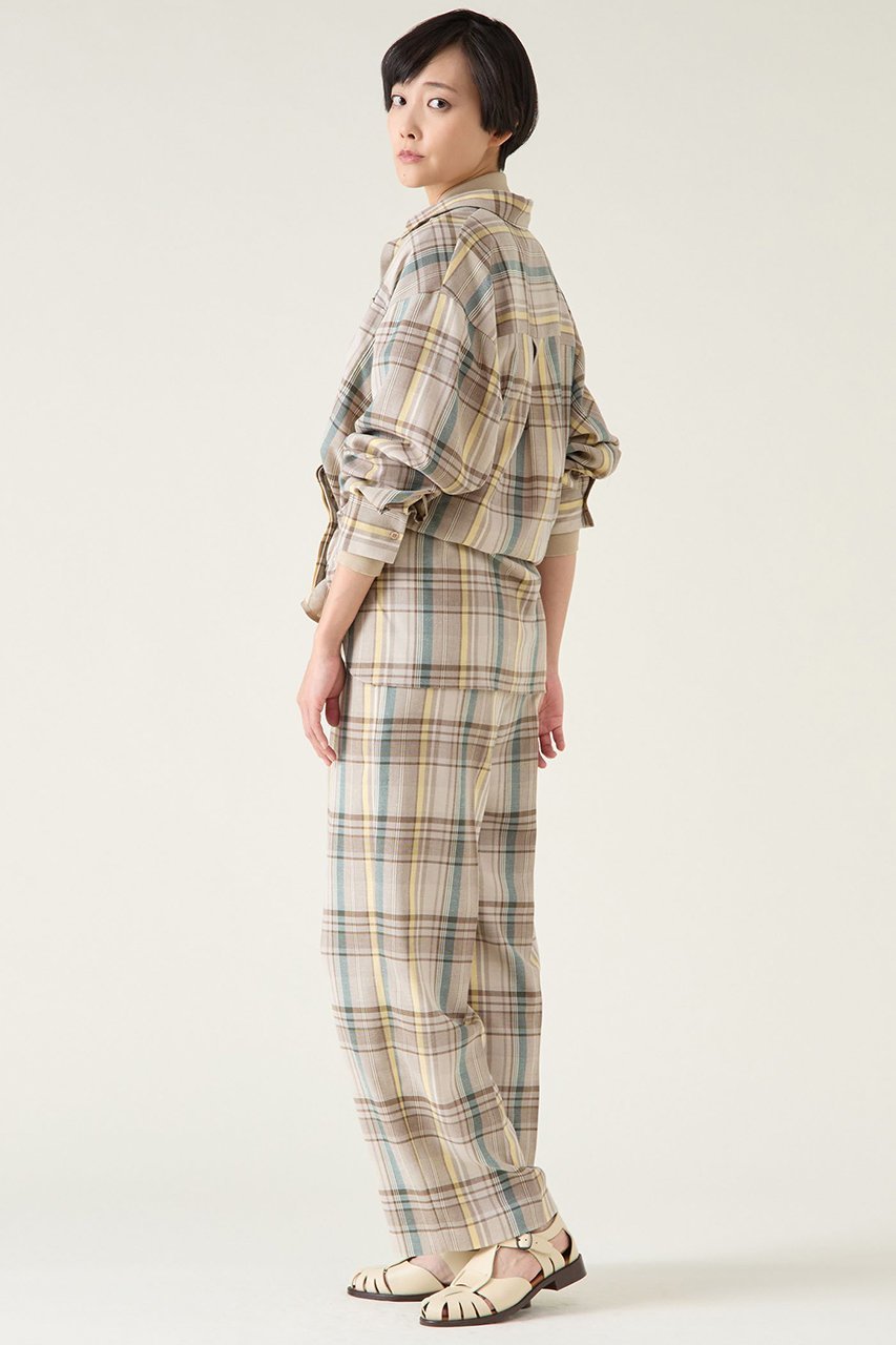 【マルティニーク/martinique】のチェックシャツ(セットアップ可) 人気、トレンドファッション・服の通販 founy(ファニー) 　ファッション　Fashion　レディースファッション　Fashion for Women　トップス・カットソー　Cut & Sew Tops　シャツ・ブラウス・オフィスカジュアル　Elegant Blouses & Button-Ups　おすすめ　Recommended / Our Picks　カシュクール　Wrap Design　スリーブ　Sleeve, Long Sleeve / Short Sleeve　セットアップ　Set-Up, Coordinated Outfit　チェック　Check, Plaid, Tartan　リラックス　Relax, Relaxed Fit　レギュラー　Regular, Standard Fit　ロング　Long, Long-Length　other-5|ID: prp329100004338529 ipo3291000000035391114