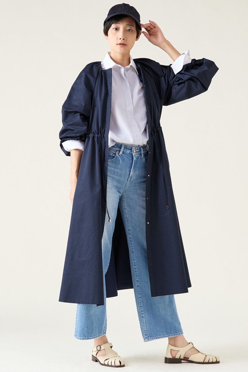【マルティニーク/martinique】のタンブラータフタギャザーコート 人気、トレンドファッション・服の通販 founy(ファニー) 　ファッション　Fashion　レディースファッション　Fashion for Women　アウター　Coat / Outerwear Collection　コート・ロングコート・ピーコート　Long Coats, Peacoats & More　おすすめ　Recommended / Our Picks　アクセサリー　Fashion Accessories　ギャザー　Gathered, Ruffled　タフタ　Taffeta, Structured Fabric　タンブラー　Tumbler, Travel Mug　ドレス　Dress, One-Piece　フロント　Front, Front Design　ロング　Long, Long-Length　再入荷　Restock / Back in Stock　 other-1|ID: prp329100004338530 ipo3291000000032704970