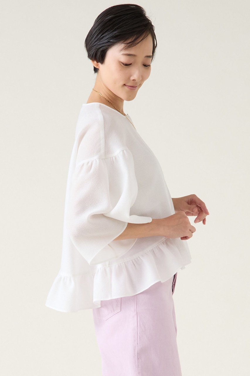 【マルティニーク/martinique】のバブルジャガードブラウス 人気、トレンドファッション・服の通販 founy(ファニー) 　ファッション　Fashion　レディースファッション　Fashion for Women　トップス・カットソー　Cut & Sew Tops　シャツ・ブラウス・オフィスカジュアル　Elegant Blouses & Button-Ups　おすすめ　Recommended / Our Picks　クラシック　Classic, Timeless Style　ジャカード／ジャガード　Jacquard, Woven Pattern　スリーブ　Sleeve, Long Sleeve / Short Sleeve　タートルネック　Turtleneck, High Neck　ダウン　Down, Puffer　デニム　Denim, Jeans Material　フェミニン　Feminine, Girly　フォルム　Silhouette, Form　ロング　Long, Long-Length　羽織　Haori, Light Jacket　other-2|ID: prp329100004338531 ipo3291000000032868681