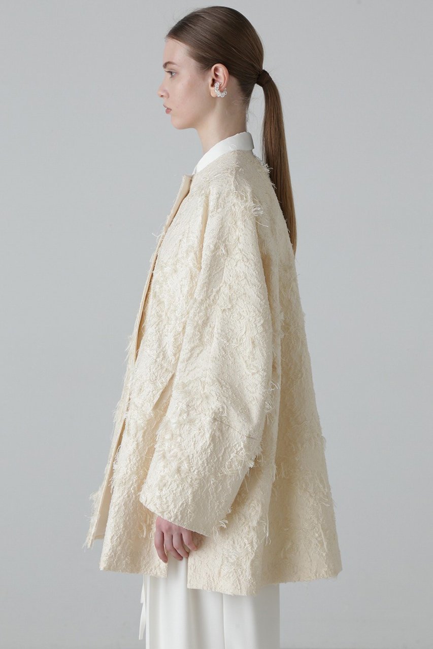 【アドーア/ADORE】のコットンカットジャガードジャケット 人気、トレンドファッション・服の通販 founy(ファニー) 　ファッション　Fashion　レディースファッション　Fashion for Women　アウター　Coat / Outerwear Collection　レディースジャケット・軽アウター　Jackets　エレガント 上品　Elegant　ジャカード／ジャガード　Jacquard, Woven Pattern　ジャケット　Jacket, Outerwear　スリット　Slit, Slit Detail　モチーフ　Motif, Design Theme　無地　Plain, Solid Color　other-2|ID: prp329100004338539 ipo3291000000032911861