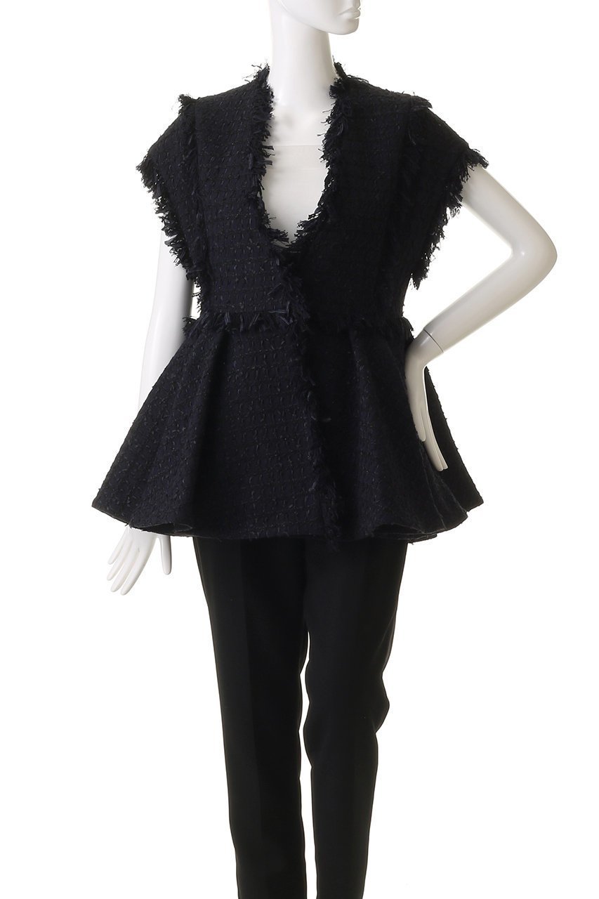 【アドーア/ADORE】のコットンチェックツィードジレ 人気、トレンドファッション・服の通販 founy(ファニー) 　ファッション　Fashion　レディースファッション　Fashion for Women　アウター　Coat / Outerwear Collection　レディースジャケット・軽アウター　Jackets　エレガント 上品　Elegant　ジャケット　Jacket, Outerwear　セットアップ　Set-Up, Coordinated Outfit　チェック　Check, Plaid, Tartan　ツイード　Twill, Twill Weave　パターン　Pattern, Design Print　フェミニン　Feminine, Girly　フリンジ　Fringe, Tassel　ベスト　Vest, Waistcoat　ペプラム　Peplum, Flared Hem　リボン　Ribbon, Bow　再入荷　Restock / Back in Stock　other-2|ID: prp329100004338547 ipo3291000000032926783