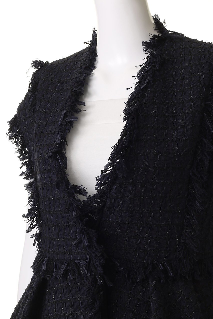 【アドーア/ADORE】のコットンチェックツィードジレ 人気、トレンドファッション・服の通販 founy(ファニー) 　ファッション　Fashion　レディースファッション　Fashion for Women　アウター　Coat / Outerwear Collection　レディースジャケット・軽アウター　Jackets　エレガント 上品　Elegant　ジャケット　Jacket, Outerwear　セットアップ　Set-Up, Coordinated Outfit　チェック　Check, Plaid, Tartan　ツイード　Twill, Twill Weave　パターン　Pattern, Design Print　フェミニン　Feminine, Girly　フリンジ　Fringe, Tassel　ベスト　Vest, Waistcoat　ペプラム　Peplum, Flared Hem　リボン　Ribbon, Bow　再入荷　Restock / Back in Stock　other-5|ID: prp329100004338547 ipo3291000000032926805