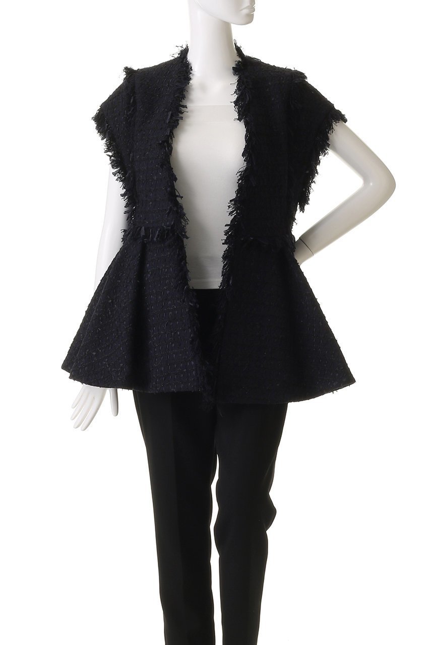 【アドーア/ADORE】のコットンチェックツィードジレ 人気、トレンドファッション・服の通販 founy(ファニー) 　ファッション　Fashion　レディースファッション　Fashion for Women　アウター　Coat / Outerwear Collection　レディースジャケット・軽アウター　Jackets　エレガント 上品　Elegant　ジャケット　Jacket, Outerwear　セットアップ　Set-Up, Coordinated Outfit　チェック　Check, Plaid, Tartan　ツイード　Twill, Twill Weave　パターン　Pattern, Design Print　フェミニン　Feminine, Girly　フリンジ　Fringe, Tassel　ベスト　Vest, Waistcoat　ペプラム　Peplum, Flared Hem　リボン　Ribbon, Bow　再入荷　Restock / Back in Stock　other-7|ID: prp329100004338547 ipo3291000000032926831