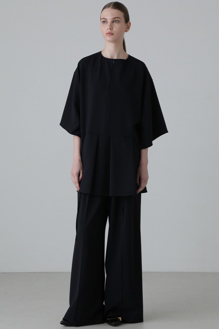【アドーア/ADORE】の2WAYトロピカルパンツ インテリア・キッズ・メンズ・レディースファッション・服の通販 founy(ファニー) 　ファッション　Fashion　レディースファッション　Fashion for Women　パンツ　Pants & Trousers　セットアップ　Set-Up, Coordinated Outfit　ドレープ　Drape, Draping Fabric　フロント　Front, Front Design　ワイド　Wide, Wide Fit　エレガント 上品　Elegant　ネイビー|ID: prp329100004338549 ipo3291000000032944527