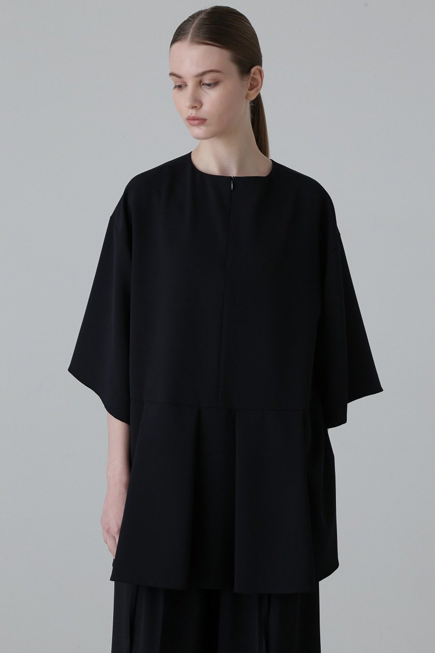 【アドーア/ADORE】の2WAYトロピカルブラウス インテリア・キッズ・メンズ・レディースファッション・服の通販 founy(ファニー) 　ファッション　Fashion　レディースファッション　Fashion for Women　トップス・カットソー　Cut & Sew Tops　シャツ・ブラウス・オフィスカジュアル　Elegant Blouses & Button-Ups　ショート　Short, Short Length　スリット　Slit, Slit Detail　スリーブ　Sleeve, Long Sleeve / Short Sleeve　セットアップ　Set-Up, Coordinated Outfit　ドレープ　Drape, Draping Fabric　リラックス　Relax, Relaxed Fit　エレガント 上品　Elegant　ネイビー|ID: prp329100004338550 ipo3291000000032863778