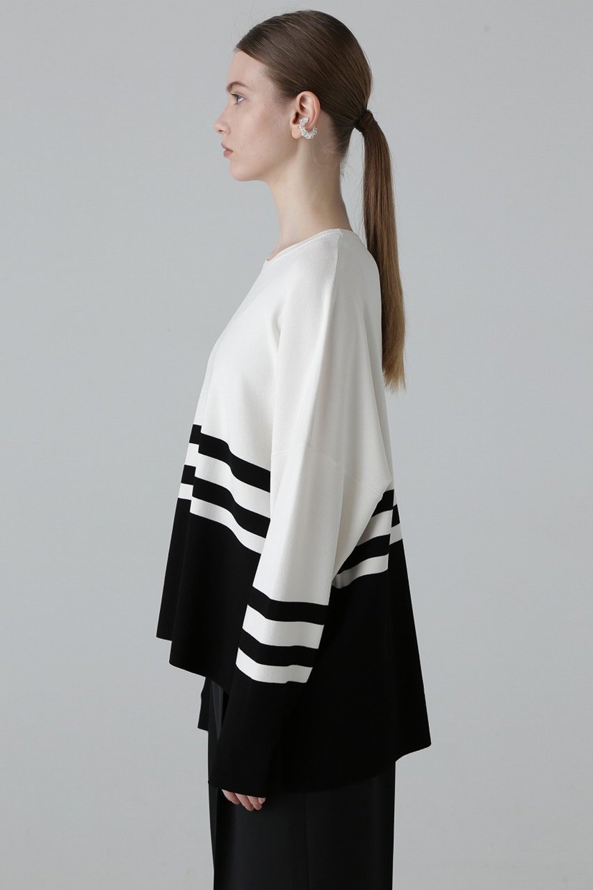 【アドーア/ADORE】のブライトストレッチニット 人気、トレンドファッション・服の通販 founy(ファニー) 　ファッション　Fashion　レディースファッション　Fashion for Women　トップス・カットソー　Cut & Sew Tops　ニット　Knit Tops & Sweaters　カジュアルプルオーバー・ニットトップス　Pullovers & Knit Tops / Casual Pullovers　ストレッチ　Stretch, Stretchy Fabric　ボックス　Boxy, Box Shape　ボーダー　Border, Stripe　再入荷　Restock / Back in Stock　other-3|ID: prp329100004338551 ipo3291000000032950522