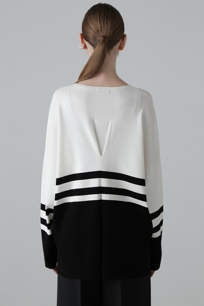 【アドーア/ADORE】のブライトストレッチニット 人気、トレンドファッション・服の通販 founy(ファニー) 　ファッション　Fashion　レディースファッション　Fashion for Women　トップス・カットソー　Cut & Sew Tops　ニット　Knit Tops & Sweaters　カジュアルプルオーバー・ニットトップス　Pullovers & Knit Tops / Casual Pullovers　ストレッチ　Stretch, Stretchy Fabric　ボックス　Boxy, Box Shape　ボーダー　Border, Stripe　再入荷　Restock / Back in Stock　other-4|ID: prp329100004338551 ipo3291000000032950527
