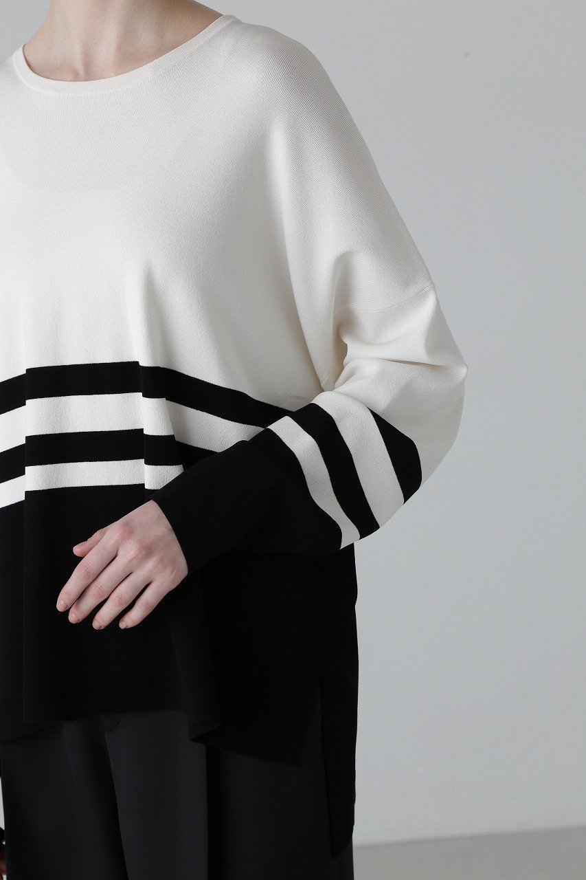 【アドーア/ADORE】のブライトストレッチニット 人気、トレンドファッション・服の通販 founy(ファニー) 　ファッション　Fashion　レディースファッション　Fashion for Women　トップス・カットソー　Cut & Sew Tops　ニット　Knit Tops & Sweaters　カジュアルプルオーバー・ニットトップス　Pullovers & Knit Tops / Casual Pullovers　ストレッチ　Stretch, Stretchy Fabric　ボックス　Boxy, Box Shape　ボーダー　Border, Stripe　再入荷　Restock / Back in Stock　other-6|ID: prp329100004338551 ipo3291000000032950535
