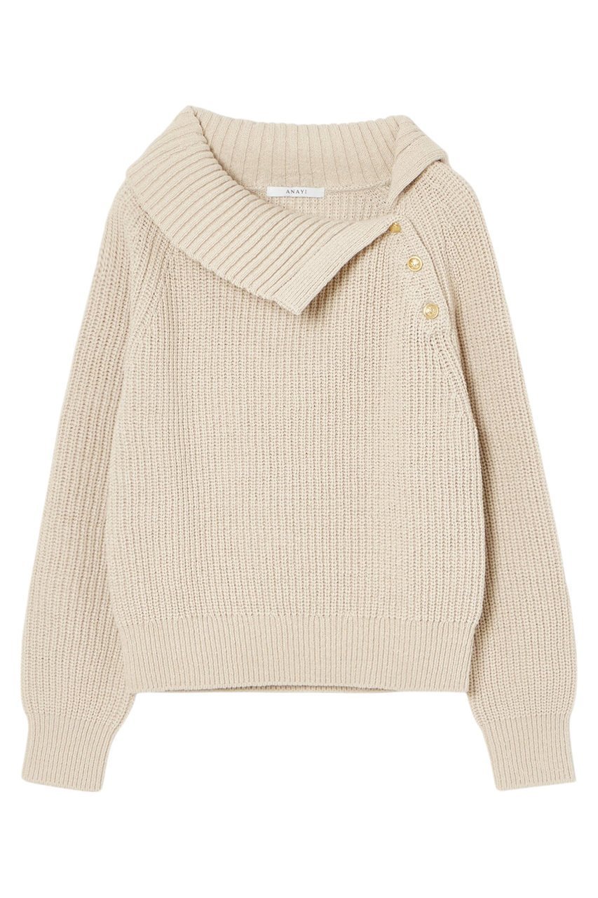 【アナイ/ANAYI】のアシメカラーラグランプルオーバー インテリア・キッズ・メンズ・レディースファッション・服の通販 founy(ファニー) 　ファッション　Fashion　レディースファッション　Fashion for Women　トップス・カットソー　Cut & Sew Tops　ニット　Knit Tops & Sweaters　カジュアルプルオーバー・ニットトップス　Pullovers & Knit Tops / Casual Pullovers　アシンメトリー　Asymmetrical Style　スリーブ　Sleeve, Long Sleeve / Short Sleeve　ベーシック　Basic, Essential　リラックス　Relax, Relaxed Fit　エレガント 上品　Elegant　畦　Ribbed Knit　ベージュ|ID: prp329100004338552 ipo3291000000032920858