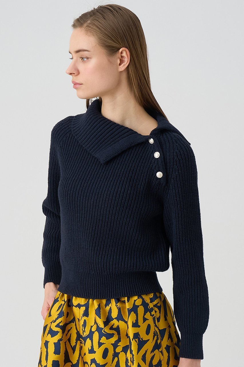 【アナイ/ANAYI】のアシメカラーラグランプルオーバー 人気、トレンドファッション・服の通販 founy(ファニー) 　ファッション　Fashion　レディースファッション　Fashion for Women　トップス・カットソー　Cut & Sew Tops　ニット　Knit Tops & Sweaters　カジュアルプルオーバー・ニットトップス　Pullovers & Knit Tops / Casual Pullovers　アシンメトリー　Asymmetrical Style　スリーブ　Sleeve, Long Sleeve / Short Sleeve　ベーシック　Basic, Essential　リラックス　Relax, Relaxed Fit　エレガント 上品　Elegant　畦　Ribbed Knit　other-5|ID: prp329100004338552 ipo3291000000032920917