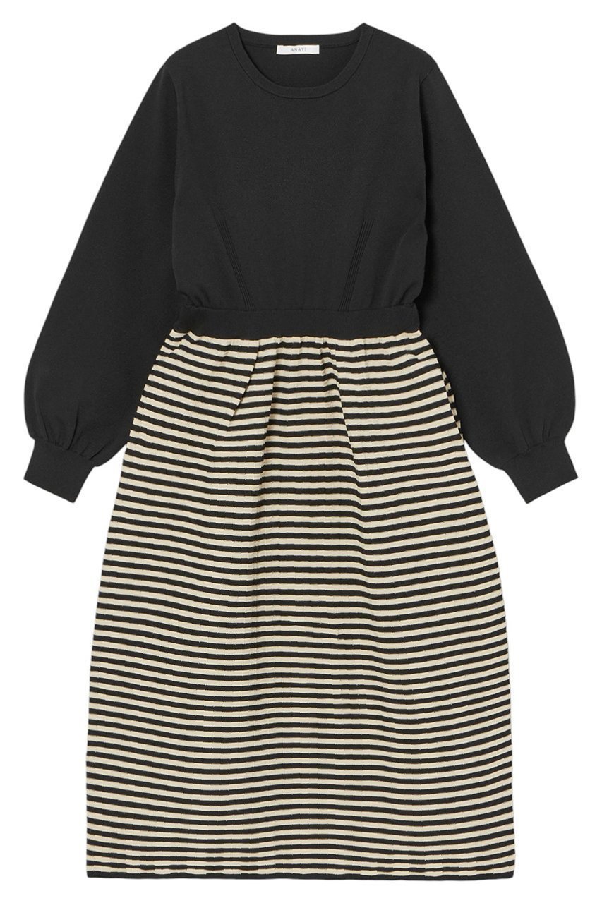 【アナイ/ANAYI】のクラヴィエジャガードワンピース インテリア・キッズ・メンズ・レディースファッション・服の通販 founy(ファニー) 　ファッション　Fashion　レディースファッション　Fashion for Women　ワンピース　Dresses　チュニック　Tunic Tops & Dresses　エレガント 上品　Elegant　コンパクト　Compact, Small Size　ジャカード／ジャガード　Jacquard, Woven Pattern　チュニック　Tunic, Long Top　バランス　Balance, Style Balance　リラックス　Relax, Relaxed Fit　再入荷　Restock / Back in Stock　旅行　Travel　ブラックボーダー|ID: prp329100004338553 ipo3291000000035052622