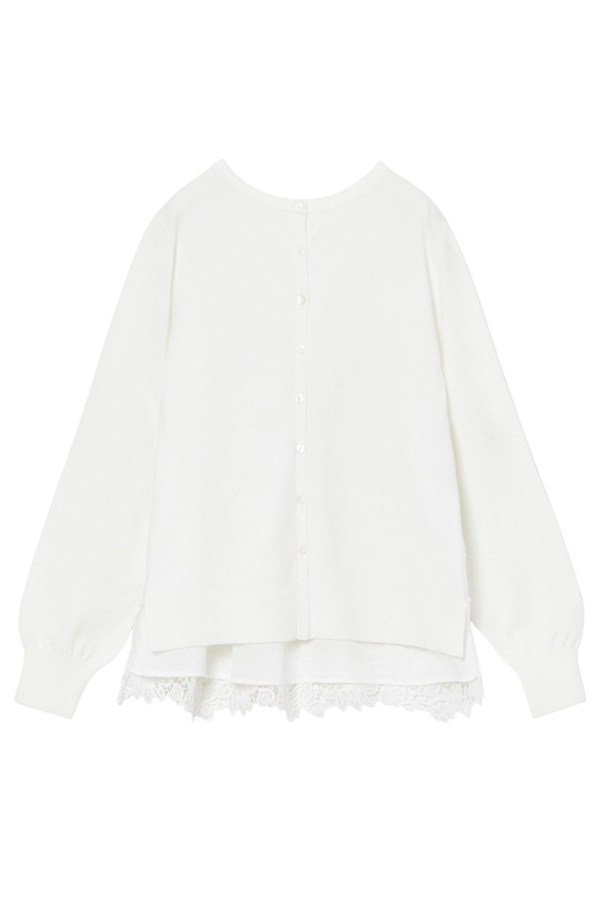 【アナイ/ANAYI】のバックレース2WAYカーディガン インテリア・キッズ・メンズ・レディースファッション・服の通販 founy(ファニー) 　ファッション　Fashion　レディースファッション　Fashion for Women　トップス・カットソー　Cut & Sew Tops　ニット　Knit Tops & Sweaters　カーディガン・羽織り　Layered Style Cardigans　カーディガン　Cardigan, Knitwear　シンプル　Simple, Minimal　フェミニン　Feminine, Girly　フロント　Front, Front Design　モチーフ　Motif, Design Theme　ライナー　Liner, Inner Layer　レース　Lace, Lace Fabric　オフホワイト|ID: prp329100004338554 ipo3291000000030148336
