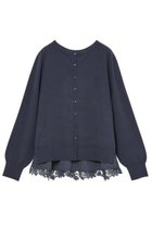 【アナイ/ANAYI】のバックレース2WAYカーディガン 人気、トレンドファッション・服の通販 founy(ファニー) ファッション Fashion レディースファッション Fashion for Women トップス・カットソー Cut & Sew Tops ニット Knit Tops & Sweaters カーディガン・羽織り Layered Style Cardigans カーディガン Cardigan, Knitwear シンプル Simple, Minimal フェミニン Feminine, Girly フロント Front, Front Design モチーフ Motif, Design Theme ライナー Liner, Inner Layer レース Lace, Lace Fabric 再入荷 Restock / Back in Stock thumbnail ネイビー|ID: prp329100004338554 ipo3291000000035053449