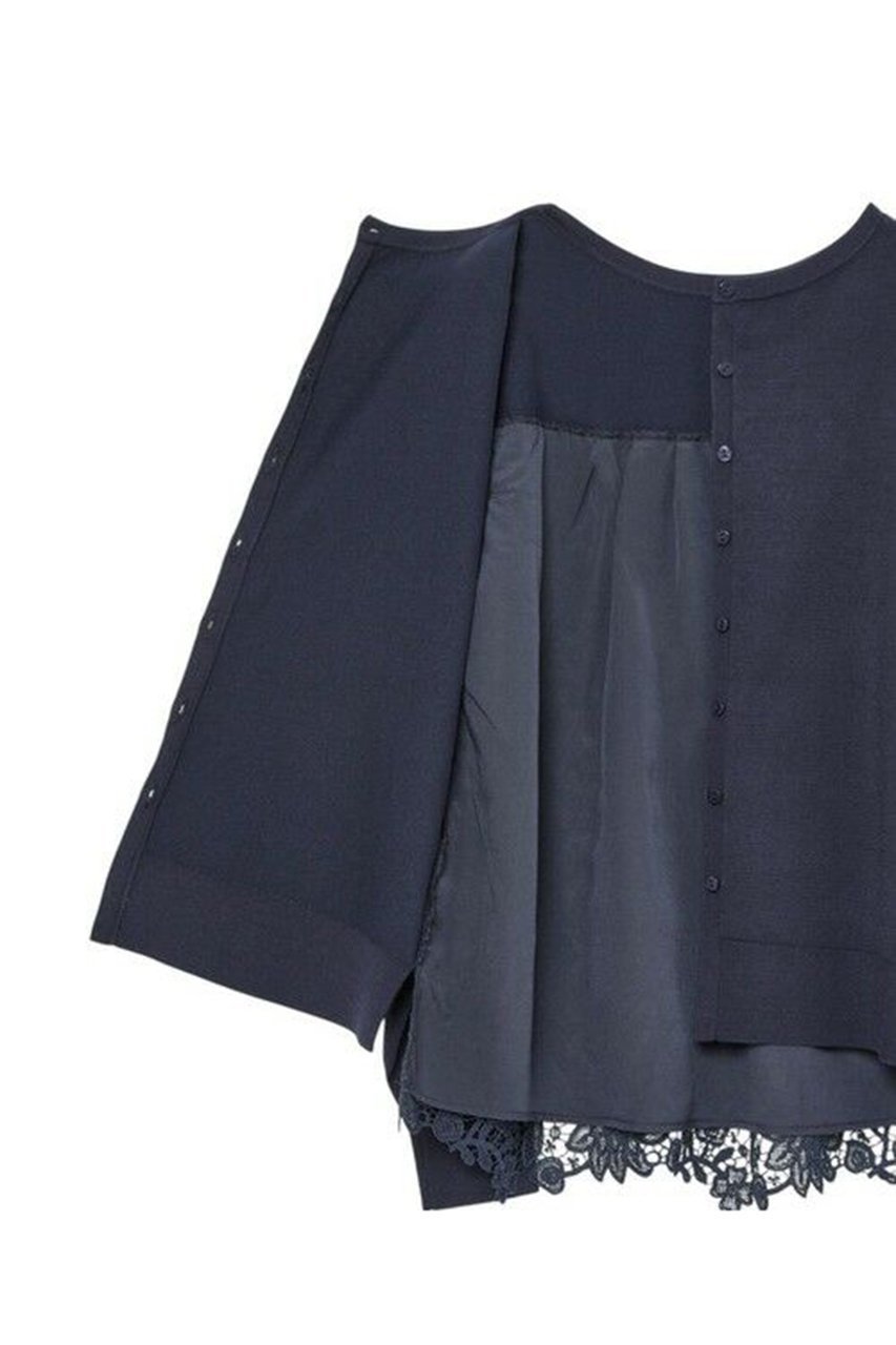 【アナイ/ANAYI】のバックレース2WAYカーディガン 人気、トレンドファッション・服の通販 founy(ファニー) 　ファッション　Fashion　レディースファッション　Fashion for Women　トップス・カットソー　Cut & Sew Tops　ニット　Knit Tops & Sweaters　カーディガン・羽織り　Layered Style Cardigans　カーディガン　Cardigan, Knitwear　シンプル　Simple, Minimal　フェミニン　Feminine, Girly　フロント　Front, Front Design　モチーフ　Motif, Design Theme　ライナー　Liner, Inner Layer　レース　Lace, Lace Fabric　再入荷　Restock / Back in Stock　other-6|ID: prp329100004338554 ipo3291000000035053454