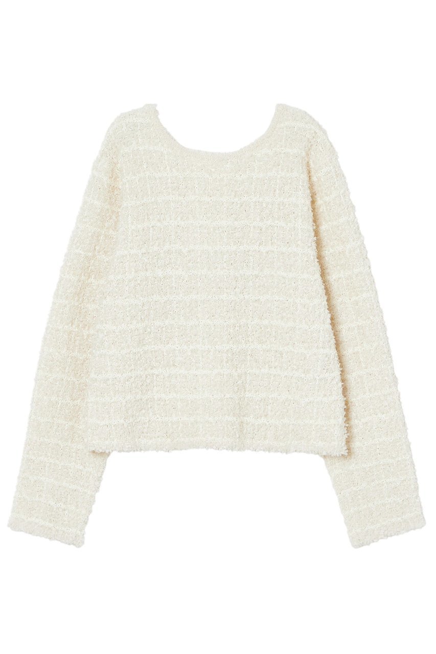【アナイ/ANAYI】のフロッシュツイード2WAYカーディガン インテリア・キッズ・メンズ・レディースファッション・服の通販 founy(ファニー) 　ファッション　Fashion　レディースファッション　Fashion for Women　トップス・カットソー　Cut & Sew Tops　ニット　Knit Tops & Sweaters　カーディガン・羽織り　Layered Style Cardigans　カーディガン　Cardigan, Knitwear　コンパクト　Compact, Small Size　ツイード　Twill, Twill Weave　フロント　Front, Front Design　リボン　Ribbon, Bow　ワイド　Wide, Wide Fit　オフホワイト|ID: prp329100004338555 ipo3291000000032954201