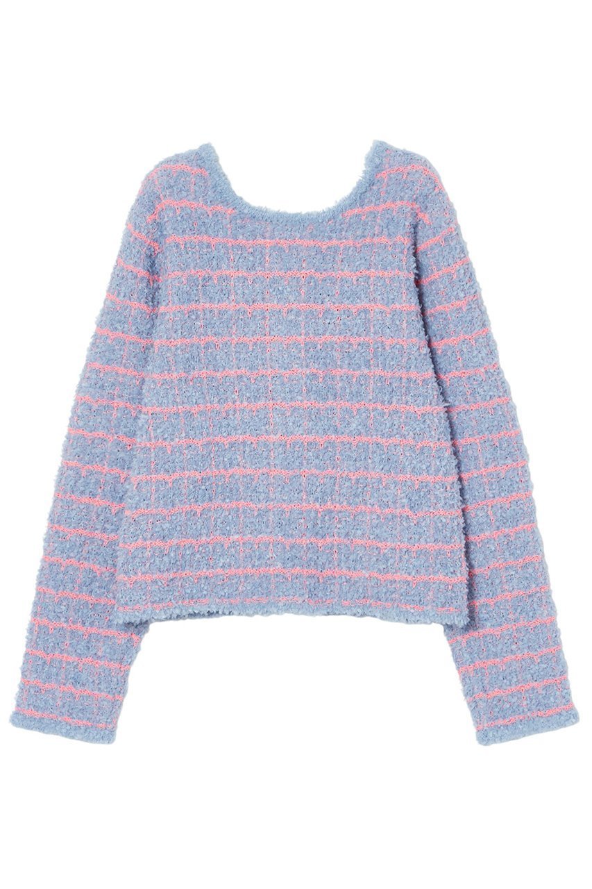 【アナイ/ANAYI】のフロッシュツイード2WAYカーディガン インテリア・キッズ・メンズ・レディースファッション・服の通販 founy(ファニー) 　ファッション　Fashion　レディースファッション　Fashion for Women　トップス・カットソー　Cut & Sew Tops　ニット　Knit Tops & Sweaters　カーディガン・羽織り　Layered Style Cardigans　カーディガン　Cardigan, Knitwear　コンパクト　Compact, Small Size　ツイード　Twill, Twill Weave　フロント　Front, Front Design　リボン　Ribbon, Bow　ワイド　Wide, Wide Fit　ブルー|ID: prp329100004338555 ipo3291000000032954204