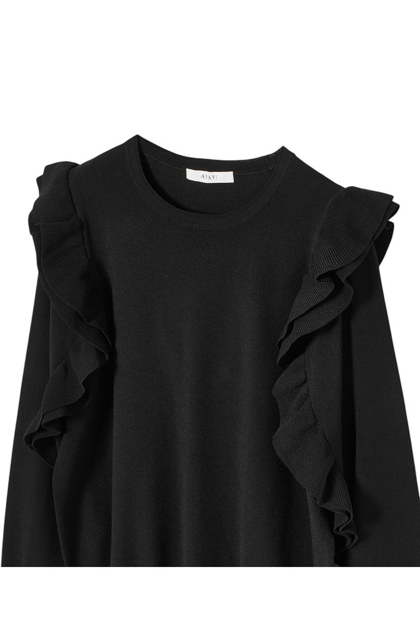 【アナイ/ANAYI】のフリルスリーブプルオーバー 人気、トレンドファッション・服の通販 founy(ファニー) 　ファッション　Fashion　レディースファッション　Fashion for Women　トップス・カットソー　Cut & Sew Tops　ニット　Knit Tops & Sweaters　カジュアルプルオーバー・ニットトップス　Pullovers & Knit Tops / Casual Pullovers　なめらか　Smooth, Silky Texture　エレガント 上品　Elegant　フリル　Frill, Ruffle　other-3|ID: prp329100004338556 ipo3291000000032920985