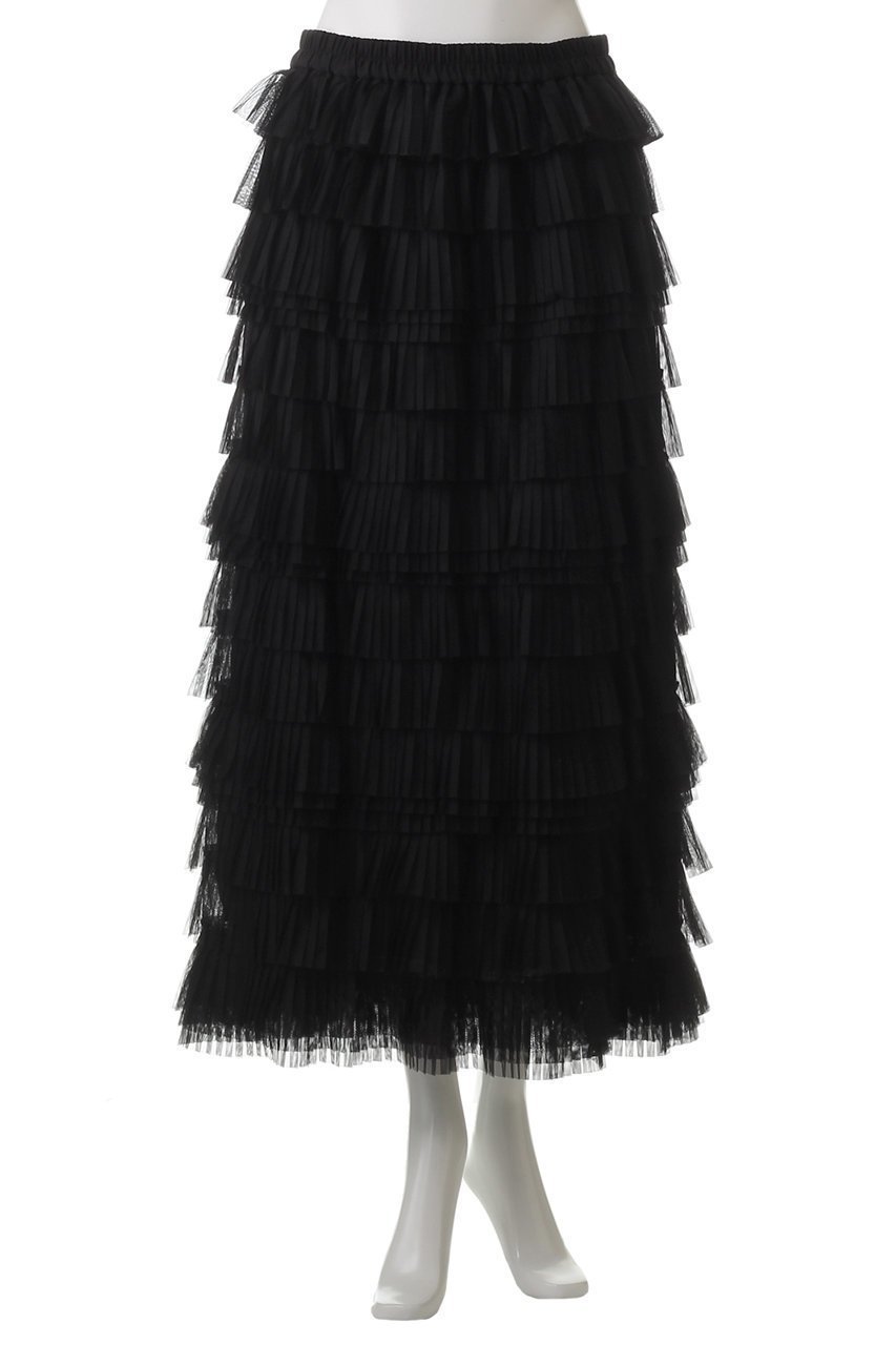 【プルミエ アロンディスモン/1er Arrondissement】のチュールティアードスカート 人気、トレンドファッション・服の通販 founy(ファニー) 　ファッション　Fashion　レディースファッション　Fashion for Women　スカート　Skirts　ティアードスカート　Tiered Skirts　ロングスカート　Long Skirts / Maxi & Midi Skirts　おすすめ　Recommended / Our Picks　スウェット / スエット　Sweatshirt, Sweatwear　ダウン　Down, Puffer　チュール　Tulip, Tulip Motif　ティアード　Tiered, Tiered Style　ドレス　Dress, One-Piece　プリーツ　Pleats, Pleated　ロング　Long, Long-Length　other-2|ID: prp329100004338558 ipo3291000000032826278