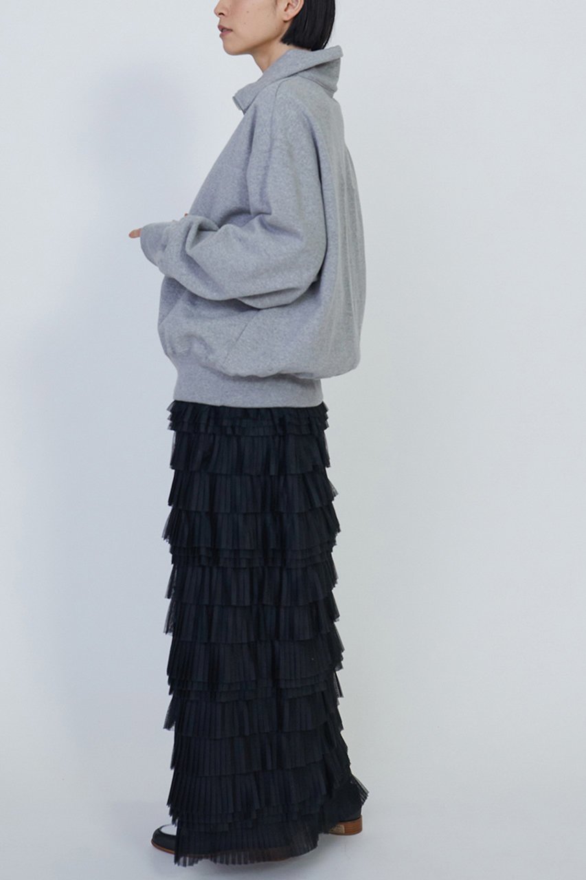 【プルミエ アロンディスモン/1er Arrondissement】のチュールティアードスカート 人気、トレンドファッション・服の通販 founy(ファニー) 　ファッション　Fashion　レディースファッション　Fashion for Women　スカート　Skirts　ティアードスカート　Tiered Skirts　ロングスカート　Long Skirts / Maxi & Midi Skirts　おすすめ　Recommended / Our Picks　スウェット / スエット　Sweatshirt, Sweatwear　ダウン　Down, Puffer　チュール　Tulip, Tulip Motif　ティアード　Tiered, Tiered Style　ドレス　Dress, One-Piece　プリーツ　Pleats, Pleated　ロング　Long, Long-Length　other-7|ID: prp329100004338558 ipo3291000000032826283