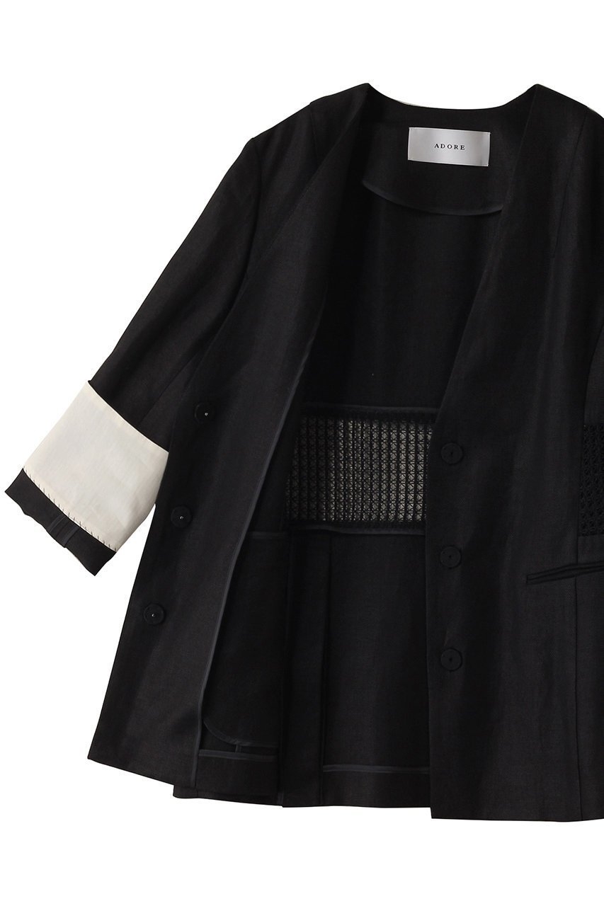 【アドーア/ADORE】のメッシュウェストJK 人気、トレンドファッション・服の通販 founy(ファニー) 　ファッション　Fashion　レディースファッション　Fashion for Women　アウター　Coat / Outerwear Collection　レディースジャケット・軽アウター　Jackets　おすすめ　Recommended / Our Picks　オックス　Oxford Fabric　ジャケット　Jacket, Outerwear　スリット　Slit, Slit Detail　リラックス　Relax, Relaxed Fit　other-6|ID: prp329100004339400 ipo3291000000032967186