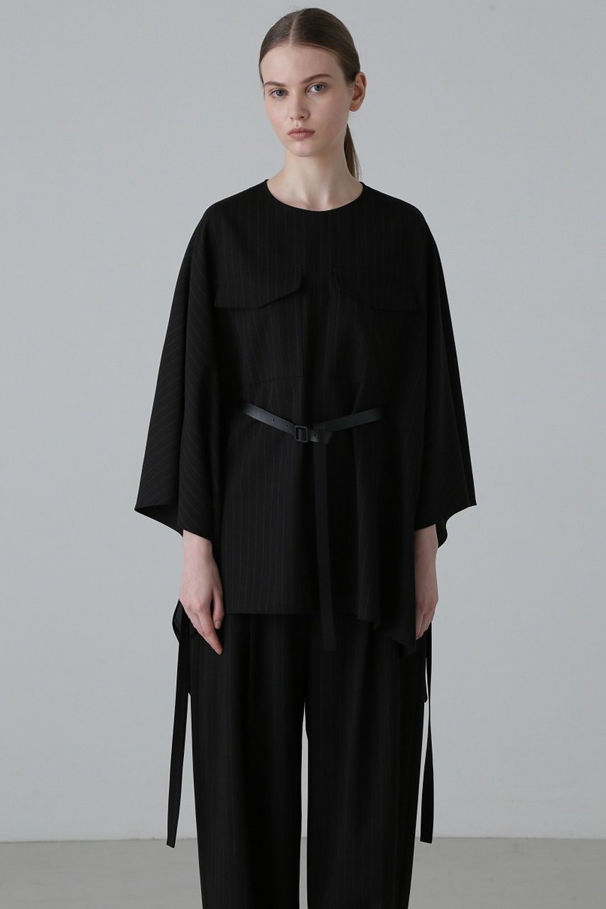 【アドーア/ADORE】のストライプツイルシャツ 人気、トレンドファッション・服の通販 founy(ファニー) 　ファッション　Fashion　レディースファッション　Ladies' Fashion Online　トップス・カットソー　Tops/Tshirt　シャツ/ブラウス　Shirts/Blouses　ストライプ　Stripe　スリーブ　Sleeve　ドレープ　Drape　フロント　Front　ポケット　Pocket　リラックス　Relax　ロング　Long　再入荷　Restock/Back In Stock/Re Arrival　 other-1|ID: prp329100004339404 ipo3291000000032648259