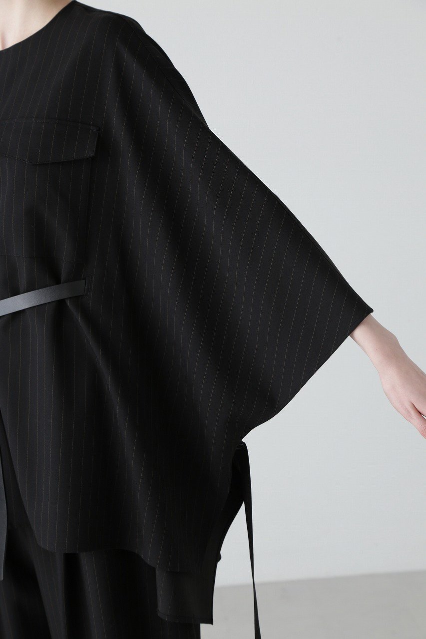 【アドーア/ADORE】のストライプツイルシャツ 人気、トレンドファッション・服の通販 founy(ファニー) 　ファッション　Fashion　レディースファッション　Ladies' Fashion Online　トップス・カットソー　Tops/Tshirt　シャツ/ブラウス　Shirts/Blouses　ストライプ　Stripe　スリーブ　Sleeve　ドレープ　Drape　フロント　Front　ポケット　Pocket　リラックス　Relax　ロング　Long　再入荷　Restock/Back In Stock/Re Arrival　other-5|ID: prp329100004339404 ipo3291000000032648267