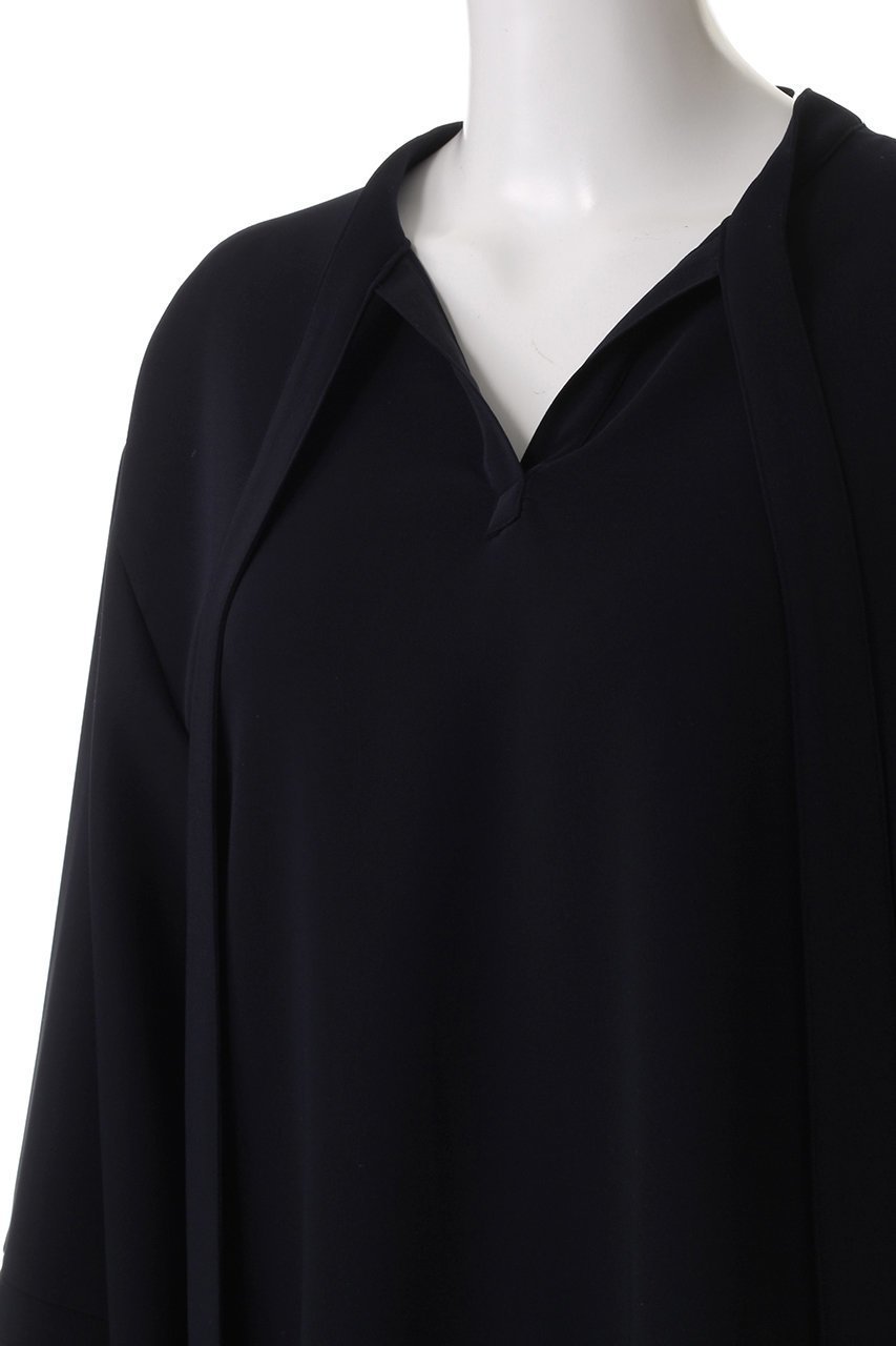 【アドーア/ADORE】のダブルストレッチワンピース 人気、トレンドファッション・服の通販 founy(ファニー) 　ファッション　Fashion　レディースファッション　Fashion for Women　ワンピース　Dresses　チュニック　Tunic Tops & Dresses　ギャザー　Gathered, Ruffled　ストレッチ　Stretch, Stretchy Fabric　チュニック　Tunic, Long Top　リボン　Ribbon, Bow　ロング　Long, Long-Length　other-5|ID: prp329100004339411 ipo3291000000032884521