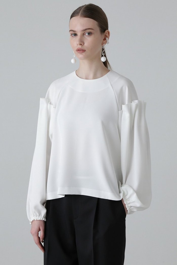 【アドーア/ADORE】のダブルストレッチブラウス インテリア・キッズ・メンズ・レディースファッション・服の通販 founy(ファニー) https://founy.com/ ファッション Fashion レディースファッション Fashion for Women トップス・カットソー Cut & Sew Tops シャツ・ブラウス・オフィスカジュアル Elegant Blouses & Button-Ups ロングTシャツ・Tシャツ Longline T-Shirts & Tees カットソー・ベーシックTシャツ Cut-and-Sewn Tops / Stretch Tees & Basics ショルダー Shoulder, Shoulder Strap ストレッチ Stretch, Stretchy Fabric スリーブ Sleeve, Long Sleeve / Short Sleeve ロング Long, Long-Length |ID: prp329100004339414 ipo3291000000032887771