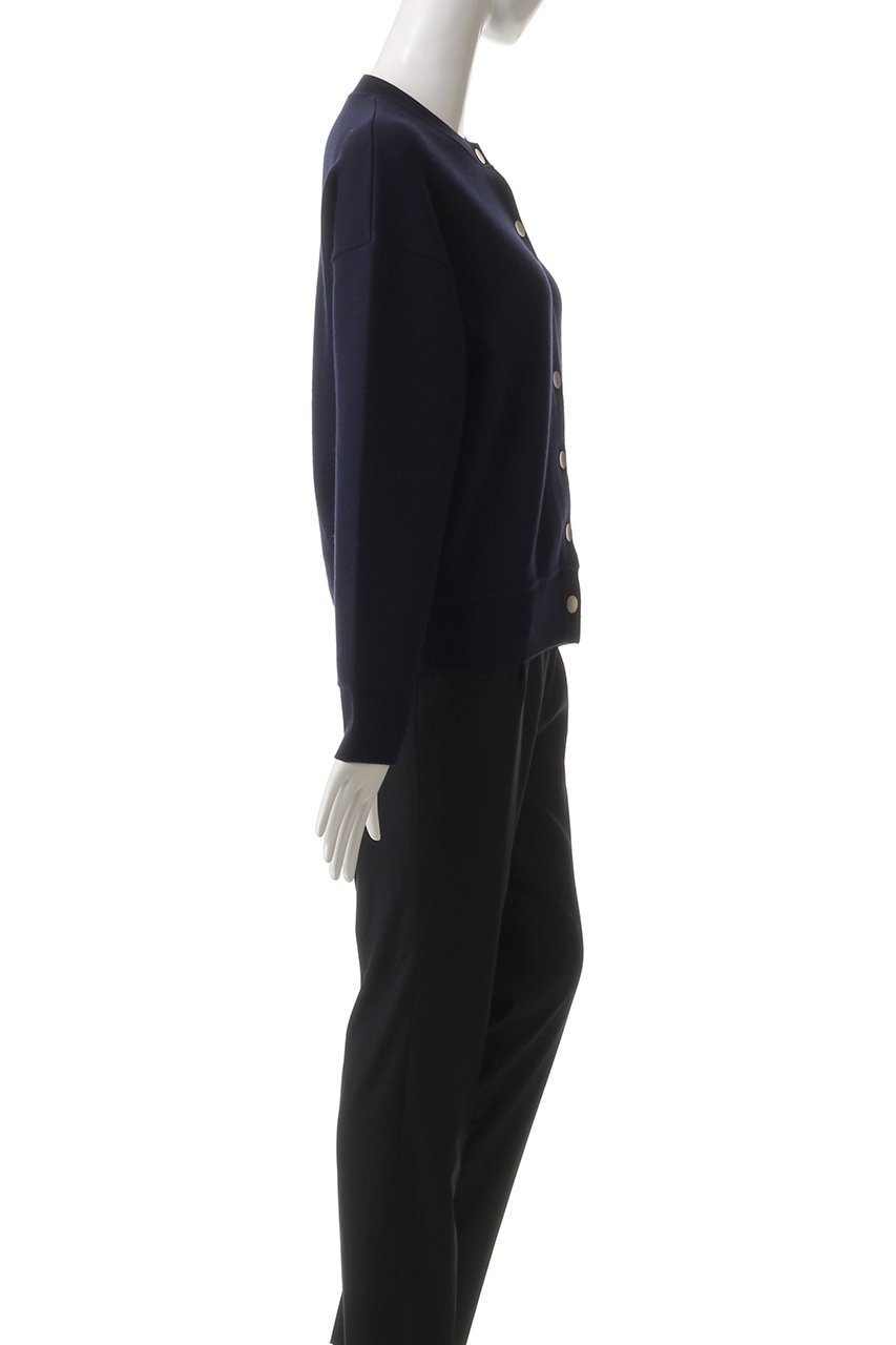 【デザイン ワークス/DESIGN WORKS】のダブルフェイスクルーネックカーディガン 人気、トレンドファッション・服の通販 founy(ファニー) 　ファッション　Fashion　レディースファッション　Fashion for Women　トップス・カットソー　Cut & Sew Tops　ニット　Knit Tops & Sweaters　カーディガン・羽織り　Layered Style Cardigans　なめらか　Smooth, Silky Texture　カーディガン　Cardigan, Knitwear　ダブル　Double, Double-Breasted　バランス　Balance, Style Balance　フェイス　Face, Facial Design　エレガント 上品　Elegant　other-3|ID: prp329100004339417 ipo3291000000032956363