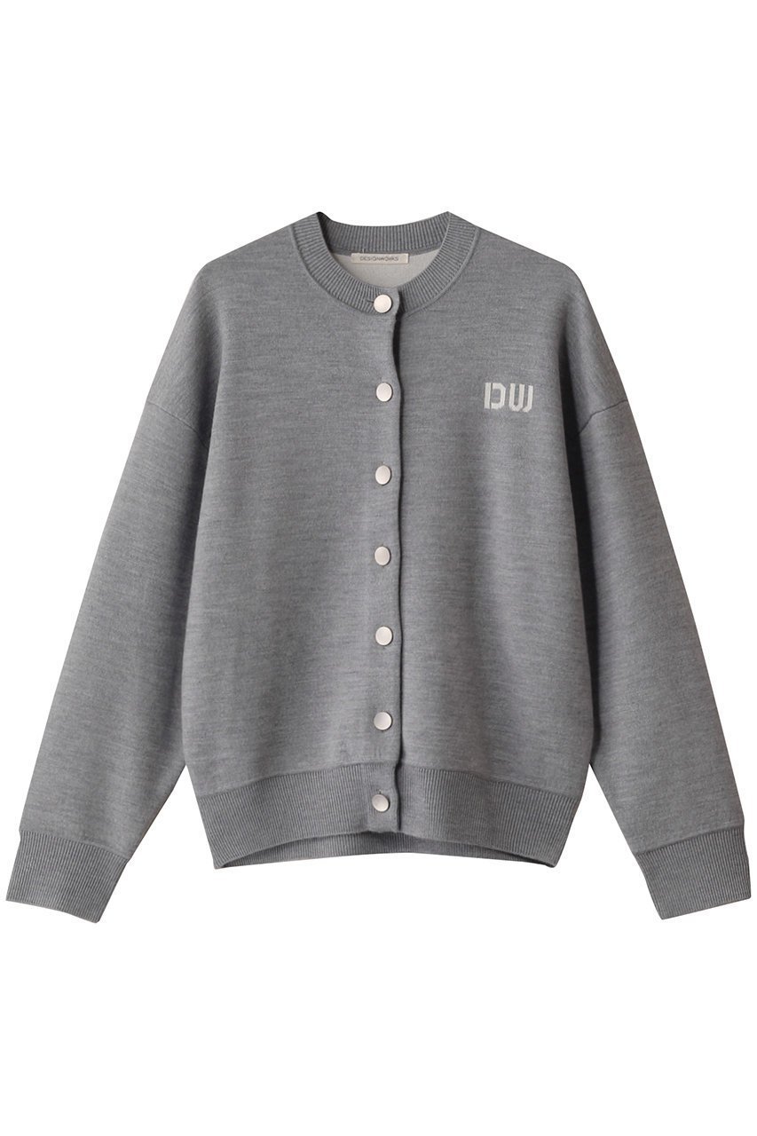【デザイン ワークス/DESIGN WORKS】のダブルフェイスクルーネックカーディガン インテリア・キッズ・メンズ・レディースファッション・服の通販 founy(ファニー) 　ファッション　Fashion　レディースファッション　Fashion for Women　トップス・カットソー　Cut & Sew Tops　ニット　Knit Tops & Sweaters　カーディガン・羽織り　Layered Style Cardigans　なめらか　Smooth, Silky Texture　カーディガン　Cardigan, Knitwear　ダブル　Double, Double-Breasted　バランス　Balance, Style Balance　フェイス　Face, Facial Design　エレガント 上品　Elegant　グレー|ID: prp329100004339417 ipo3291000000034957238