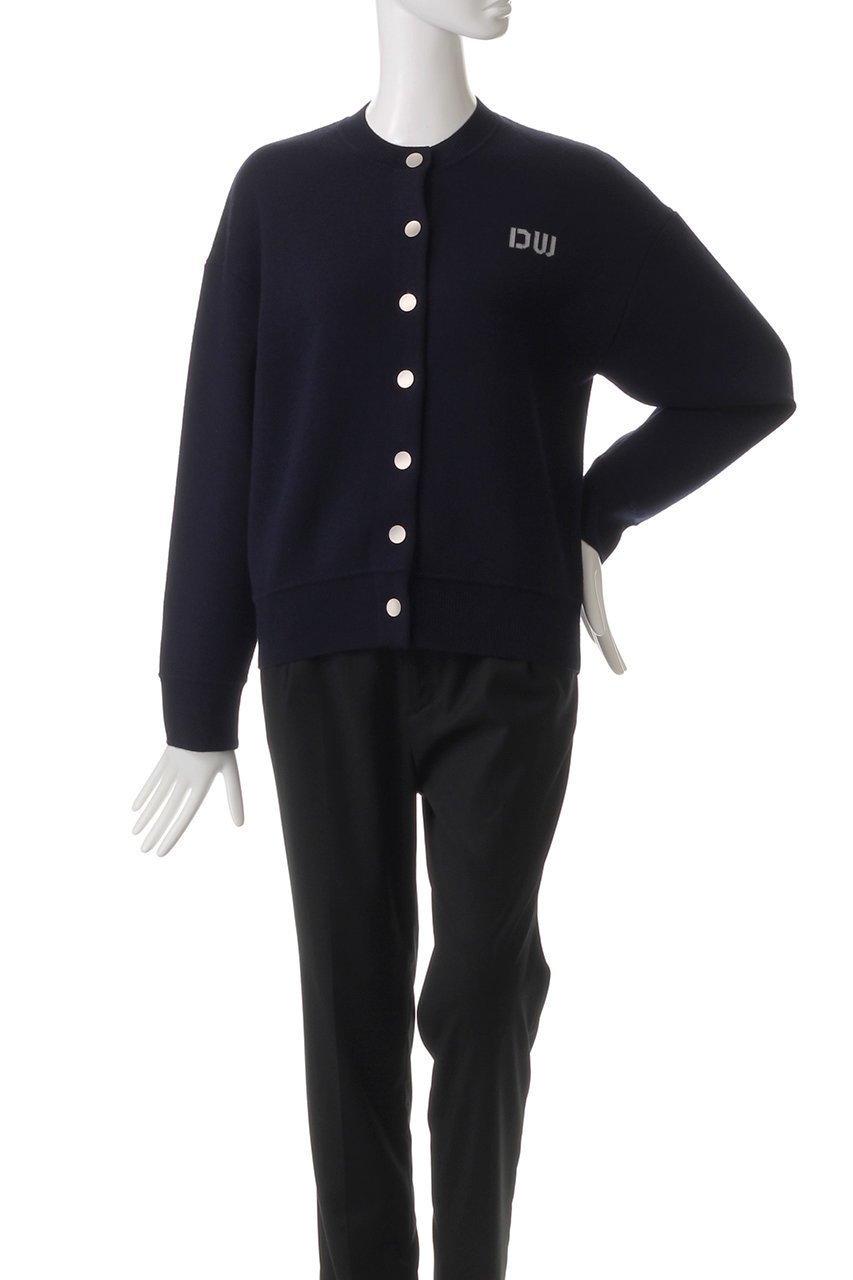 【デザイン ワークス/DESIGN WORKS】のダブルフェイスクルーネックカーディガン 人気、トレンドファッション・服の通販 founy(ファニー) 　ファッション　Fashion　レディースファッション　Fashion for Women　トップス・カットソー　Cut & Sew Tops　ニット　Knit Tops & Sweaters　カーディガン・羽織り　Layered Style Cardigans　なめらか　Smooth, Silky Texture　カーディガン　Cardigan, Knitwear　ダブル　Double, Double-Breasted　バランス　Balance, Style Balance　フェイス　Face, Facial Design　エレガント 上品　Elegant　other-2|ID: prp329100004339417 ipo3291000000034957240