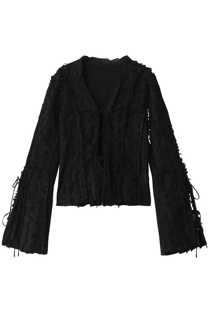 【プランク プロジェクト/PRANK PROJECT】のフリンジジャガードフリルカーデ / Fringe Jacquard Frill Cardigan インテリア・キッズ・メンズ・レディースファッション・服の通販 founy(ファニー) https://founy.com/ ファッション Fashion レディースファッション Fashion for Women トップス・カットソー Cut & Sew Tops カーディガン・羽織り Layered Style Cardigans シャツ・ブラウス・オフィスカジュアル Elegant Blouses & Button-Ups おすすめ Recommended / Our Picks カーディガン Cardigan, Knitwear コンビ Combo, Combination Style シアー Sheer, See-Through シャーリング Shirring, Ruched スリーブ Sleeve, Long Sleeve / Short Sleeve デニム Denim, Jeans Material フリル Frill, Ruffle フリンジ Fringe, Tassel ロング Long, Long-Length 夏 Summer 春 Spring S/S・春夏 SS, Spring/Summer, Warm Season 羽織 Haori, Light Jacket |ID: prp329100004341866 ipo3291000000034422215