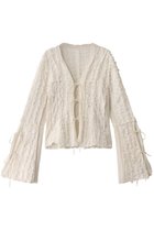 【プランク プロジェクト/PRANK PROJECT】のフリンジジャガードフリルカーデ / Fringe Jacquard Frill Cardigan IVR(アイボリー)|ID: prp329100004341866 ipo3291000000035837831