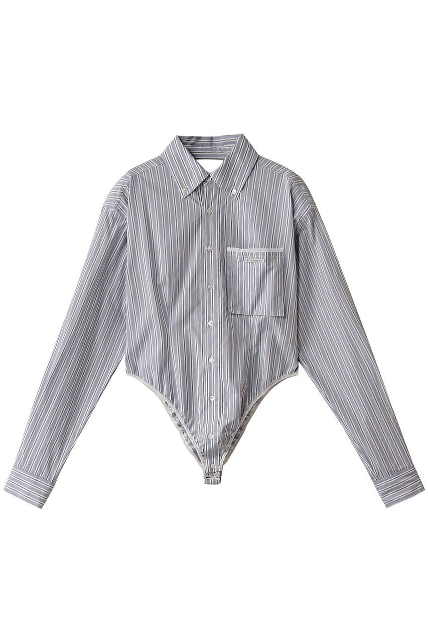 【プランク プロジェクト/PRANK PROJECT】のマルチファブリックボディースーツ / Multi Fabric Bodysuit インテリア・キッズ・メンズ・レディースファッション・服の通販 founy(ファニー) 　ファッション　Fashion　レディースファッション　Fashion for Women　トップス・カットソー　Cut & Sew Tops　シャツ・ブラウス・オフィスカジュアル　Elegant Blouses & Button-Ups　エレガント 上品　Elegant　カッティング　Cutting Detail　クラシカル　Classical, Vintage-Inspired　スリーブ　Sleeve, Long Sleeve / Short Sleeve　スーツ　Suit, Formalwear　ダウン　Down, Puffer　ミックス　Mix, Mixed Style　ランジェリー　Lingerie, Intimate Wear　レース　Lace, Lace Fabric　ロング　Long, Long-Length　BLU(ブルー)|ID: prp329100004341869 ipo3291000000035387301