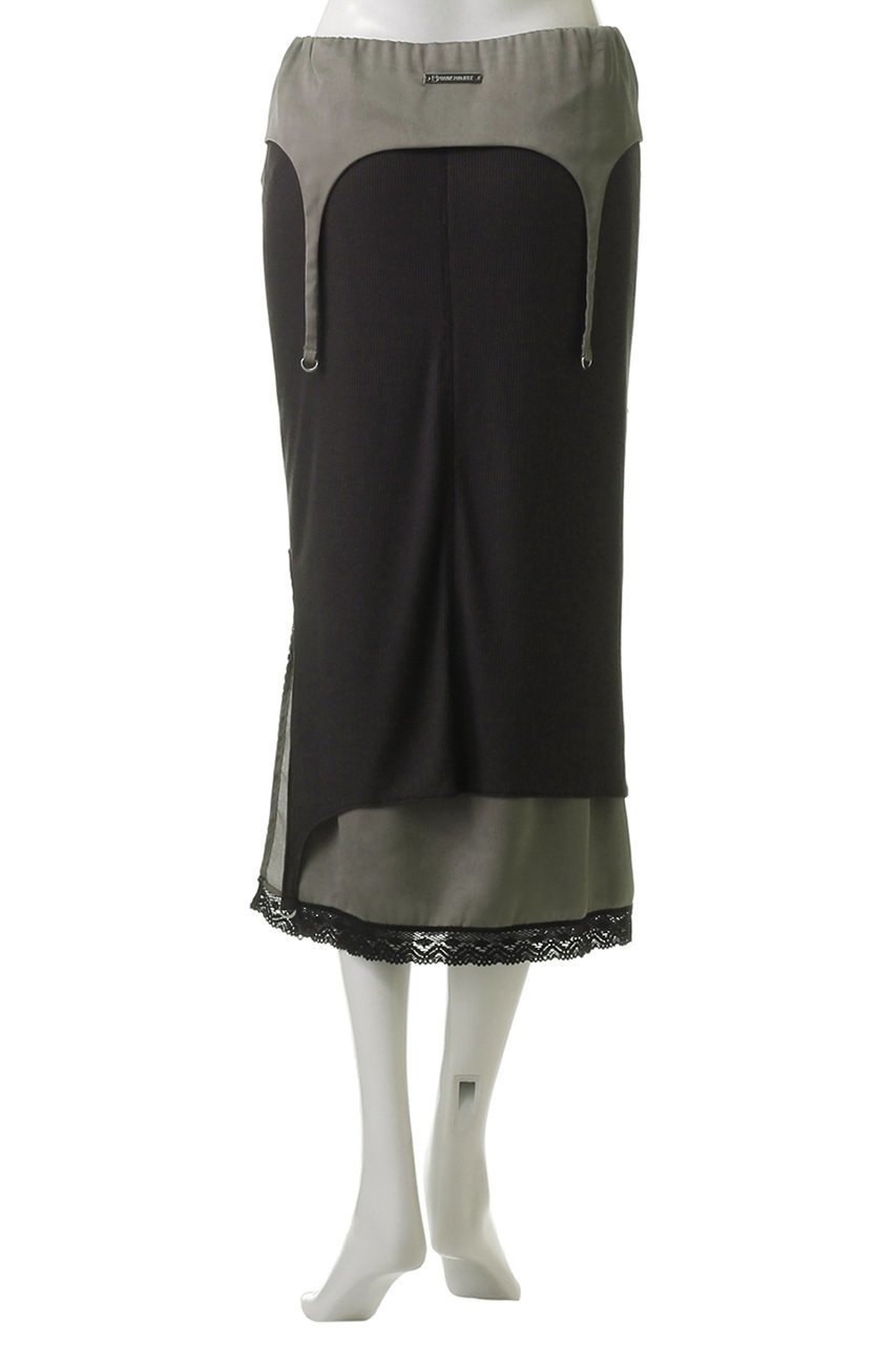 【プランク プロジェクト/PRANK PROJECT】のレイヤードランジェリースカート / Layered Lingerie Skirt 人気、トレンドファッション・服の通販 founy(ファニー) 　ファッション　Fashion　レディースファッション　Fashion for Women　スカート　Skirts　カットソー　Cut and Sewn Top　サテン　Satin, Glossy Fabric　スラックス　Slacks, Dress Pants　デニム　Denim, Jeans Material　トレンド　Trend, Trending Now　ペチコート　Petticoat, Underskirt　ランジェリー　Lingerie, Intimate Wear　ロング　Long, Long-Length　エレガント 上品　Elegant　今季　This Season, Current Season　other-4|ID: prp329100004341876 ipo3291000000035423830