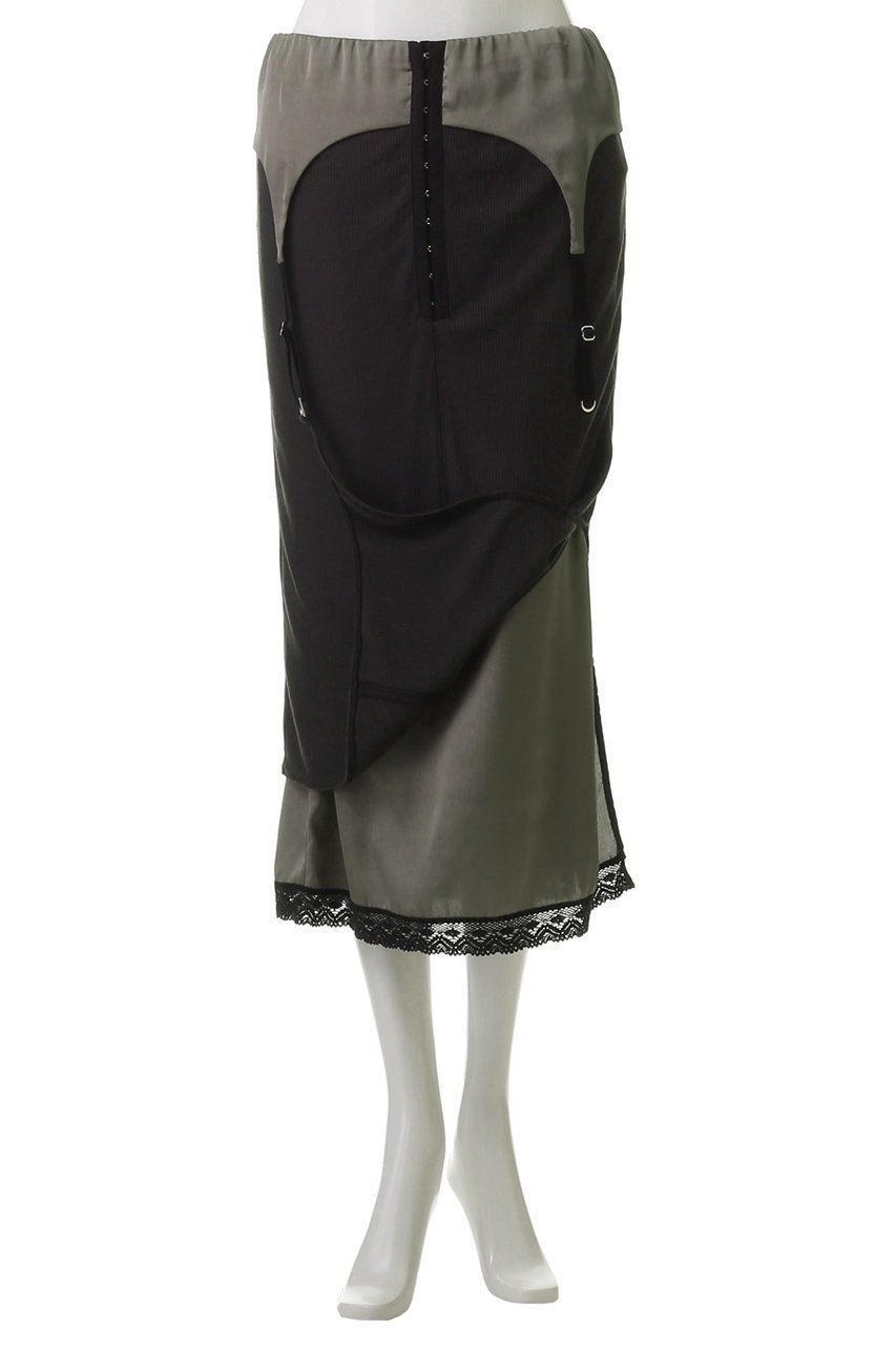 【プランク プロジェクト/PRANK PROJECT】のレイヤードランジェリースカート / Layered Lingerie Skirt 人気、トレンドファッション・服の通販 founy(ファニー) 　ファッション　Fashion　レディースファッション　Fashion for Women　スカート　Skirts　カットソー　Cut and Sewn Top　サテン　Satin, Glossy Fabric　スラックス　Slacks, Dress Pants　デニム　Denim, Jeans Material　トレンド　Trend, Trending Now　ペチコート　Petticoat, Underskirt　ランジェリー　Lingerie, Intimate Wear　ロング　Long, Long-Length　エレガント 上品　Elegant　今季　This Season, Current Season　other-6|ID: prp329100004341876 ipo3291000000035423834