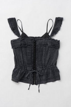 【プランク プロジェクト/PRANK PROJECT】のピグメントコットンレースビスチェ / Cotton Lace Pigment Bustier 人気、トレンドファッション・服の通販 founy(ファニー) ファッション Fashion レディースファッション WOMEN トップス・カットソー Tops/Tshirt キャミソール / ノースリーブ No Sleeves シャツ/ブラウス Shirts/Blouses ロング / Tシャツ T-Shirts カットソー Cut and Sewn ビスチェ Bustier カーゴパンツ Cargo Pants キャミソール Camisole セットアップ Set Up タンク Tank デニム Denim ビスチェ Bustier フロント Front ボトム Bottom モダン Modern レース Race 今季 This Season |ID:prp329100004341879