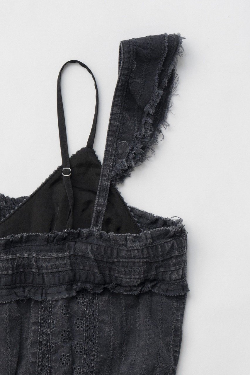 【プランク プロジェクト/PRANK PROJECT】のピグメントコットンレースビスチェ / Cotton Lace Pigment Bustier 人気、トレンドファッション・服の通販 founy(ファニー) 　ファッション　Fashion　レディースファッション　Fashion for Women　トップス・カットソー　Cut & Sew Tops　キャミソール&ノースリーブ　Camisoles & Sleeveless Tops　シャツ・ブラウス・オフィスカジュアル　Elegant Blouses & Button-Ups　ロングTシャツ・Tシャツ　Longline T-Shirts & Tees　カットソー・ベーシックTシャツ　Cut-and-Sewn Tops / Stretch Tees & Basics　ビスチェ　Bustiers & Corset Tops / Layered Bustier Style　カーゴパンツ　Cargo Pants, Utility Pants　キャミソール　Camisole, Spaghetti Strap Top　セットアップ　Set-Up, Coordinated Outfit　タンク　Tank Top, Sleeveless Top　デニム　Denim, Jeans Material　ビスチェ　Bustier, Corset Top　フロント　Front, Front Design　ボトム　Bottoms, Lower Wear　モダン　Modern, Contemporary　レース　Lace, Lace Fabric　今季　This Season, Current Season　other-6|ID: prp329100004341879 ipo3291000000034421168