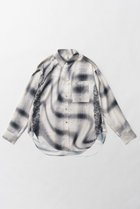 【プランク プロジェクト/PRANK PROJECT】のオンブレチェックレースプリントシャツ / Ombre Check Lace Print Shirt IVR(アイボリー)|ID:prp329100004341881