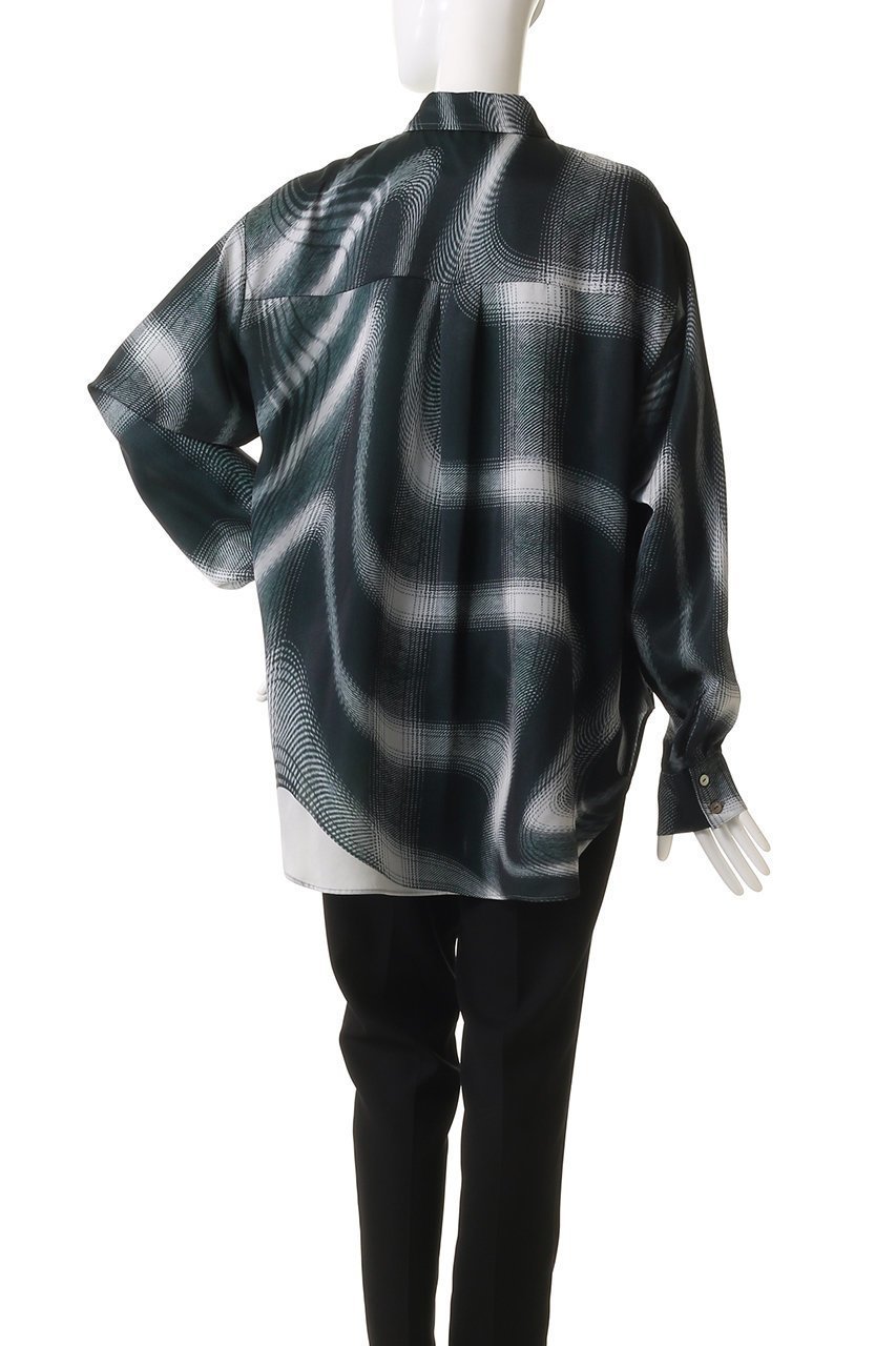 【プランク プロジェクト/PRANK PROJECT】のオンブレチェックレースプリントシャツ / Ombre Check Lace Print Shirt 人気、トレンドファッション・服の通販 founy(ファニー) 　ファッション　Fashion　レディースファッション　Fashion for Women　トップス・カットソー　Cut & Sew Tops　シャツ・ブラウス・オフィスカジュアル　Elegant Blouses & Button-Ups　ロングTシャツ・Tシャツ　Longline T-Shirts & Tees　おすすめ　Recommended / Our Picks　とろみ　Fluid, Flowy Fabric　サテン　Satin, Glossy Fabric　スリーブ　Sleeve, Long Sleeve / Short Sleeve　セットアップ　Set-Up, Coordinated Outfit　デニム　Denim, Jeans Material　トリミング　Trimming, Decorative Edge　プリント　Print, Printed Pattern　レース　Lace, Lace Fabric　ロング　Long, Long-Length　other-4|ID: prp329100004341881 ipo3291000000036140723