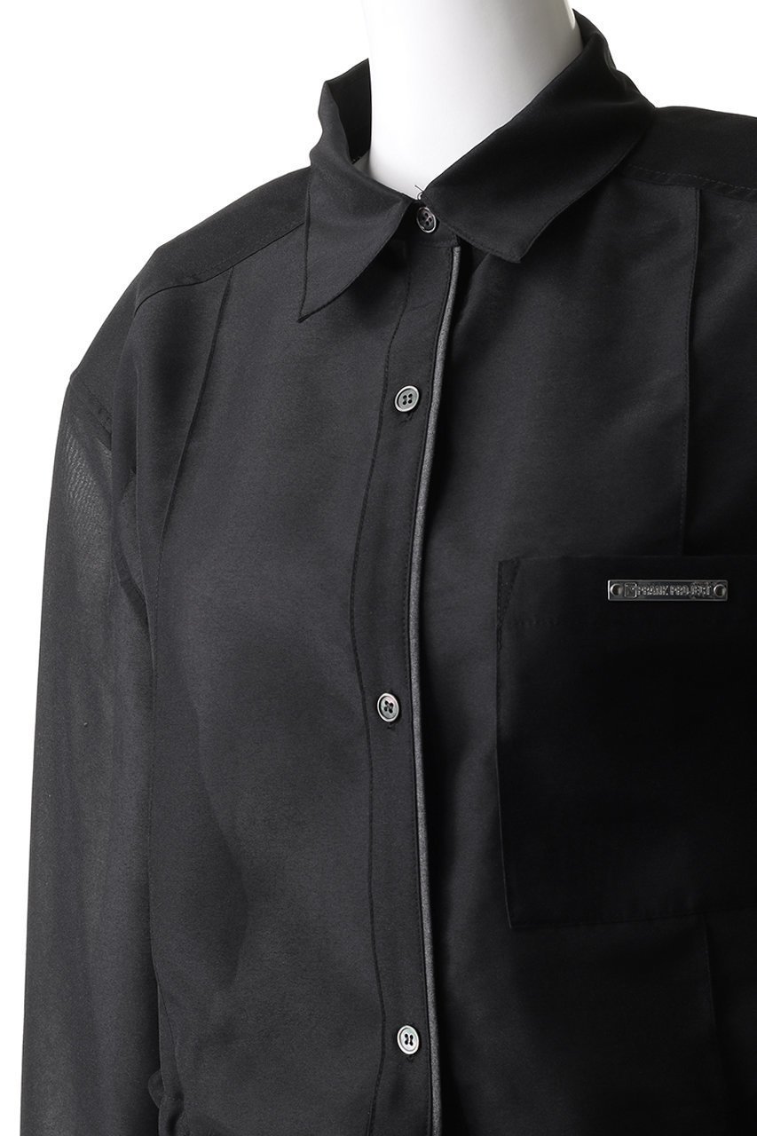 【プランク プロジェクト/PRANK PROJECT】のピンタックショートシャツ / Pintuck Short Shirt 人気、トレンドファッション・服の通販 founy(ファニー) 　ファッション　Fashion　レディースファッション　Fashion for Women　トップス・カットソー　Cut & Sew Tops　シャツ・ブラウス・オフィスカジュアル　Elegant Blouses & Button-Ups　ロングTシャツ・Tシャツ　Longline T-Shirts & Tees　オーガンジー　Organza Fabric　ショルダー　Shoulder, Shoulder Strap　ショート　Short, Short Length　ストライプ　Stripe, Striped Pattern　スリーブ　Sleeve, Long Sleeve / Short Sleeve　セットアップ　Set-Up, Coordinated Outfit　ダウン　Down, Puffer　デニム　Denim, Jeans Material　フォルム　Silhouette, Form　マニッシュ　Mannish, Boyish　ラウンド　Round, Round Neck　ロング　Long, Long-Length　other-5|ID: prp329100004341882 ipo3291000000032866211