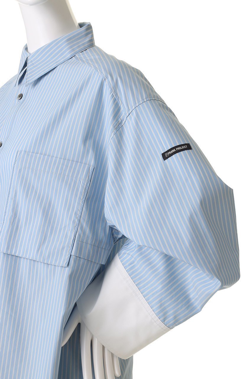 【プランク プロジェクト/PRANK PROJECT】のマルチウェイオーバーサイズシャツ / Multi Way Oversize Shirt 人気、トレンドファッション・服の通販 founy(ファニー) 　ファッション　Fashion　レディースファッション　Fashion for Women　トップス・カットソー　Cut & Sew Tops　シャツ・ブラウス・オフィスカジュアル　Elegant Blouses & Button-Ups　アシンメトリー　Asymmetrical Style　今季　This Season, Current Season　シェイプ　Shape, Slim Fit　ストライプ　Stripe, Striped Pattern　スリーブ　Sleeve, Long Sleeve / Short Sleeve　タイプライター　Typewriter Fabric, Crisp Cotton　チェック　Check, Plaid, Tartan　バランス　Balance, Style Balance　ロング　Long, Long-Length　おすすめ　Recommended / Our Picks　other-5|ID: prp329100004341883 ipo3291000000036071605