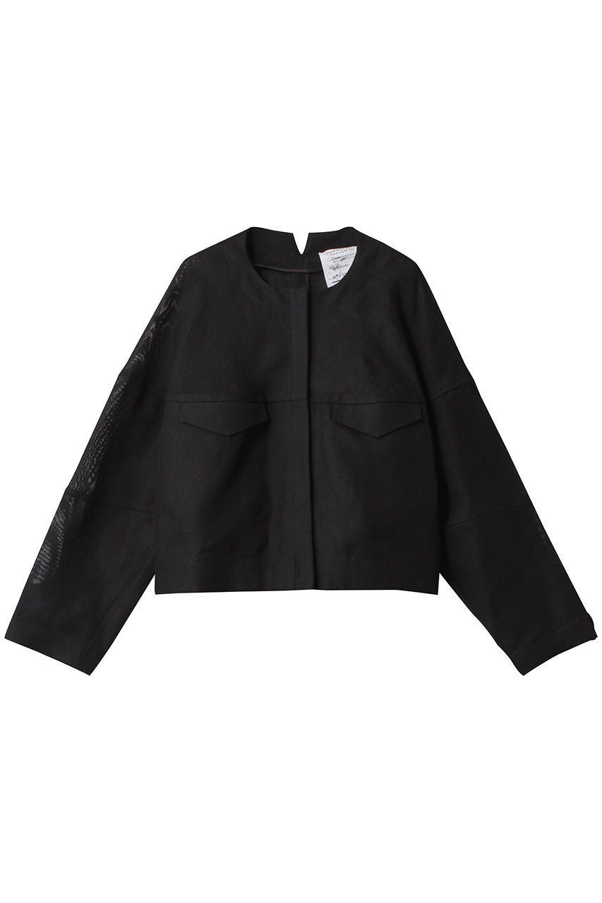 【カオス/Chaos】のピエラータブルゾン インテリア・キッズ・メンズ・レディースファッション・服の通販 founy(ファニー) 　ファッション　Fashion　レディースファッション　Fashion for Women　アウター　Coat / Outerwear Collection　レディースジャケット・軽アウター　Jackets　ブルゾンジャケット・スポーティアウター　Blouson Jackets　おすすめ　Recommended / Our Picks　ショート　Short, Short Length　シンプル　Simple, Minimal　ジャケット　Jacket, Outerwear　スリーブ　Sleeve, Long Sleeve / Short Sleeve　ファブリック　Fabric, Textile　ブルゾン　Blouson, Bomber Jacket　再入荷　Restock / Back in Stock　ブラック|ID: prp329100004341887 ipo3291000000032924539