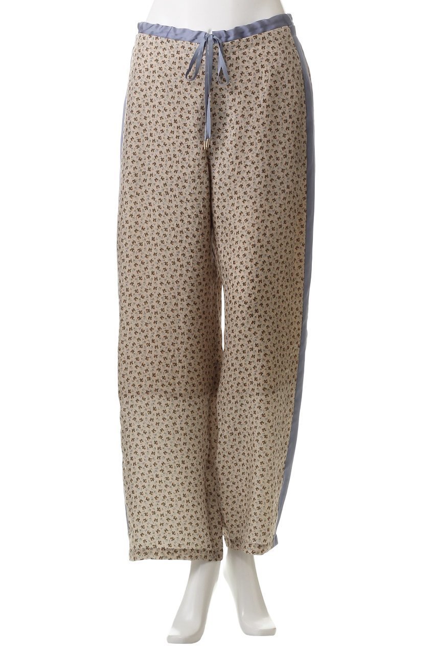 【ルール ロジェット/leur logette】のチェリーローズキュプラプリントパンツ 人気、トレンドファッション・服の通販 founy(ファニー) 　ファッション　Fashion　レディースファッション　Fashion for Women　パンツ　Pants & Trousers　なめらか　Smooth, Silky Texture　キュプラ　Cupro, Eco Fabric　サテン　Satin, Glossy Fabric　スポーティ　Sporty, Casual Athletic　プリント　Print, Printed Pattern　ボトム　Bottoms, Lower Wear　無地　Plain, Solid Color　other-2|ID: prp329100004341889 ipo3291000000032939699