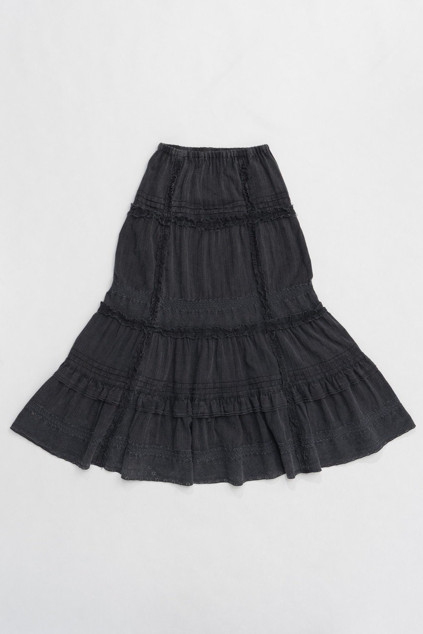 【プランク プロジェクト/PRANK PROJECT】のピグメントコットンレースマキシスカート / Pigment Cotton Lace Maxi Skirt インテリア・キッズ・メンズ・レディースファッション・服の通販 founy(ファニー)  ファッション Fashion レディースファッション Fashion for Women スカート Skirts ロングスカート Long Skirts / Maxi & Midi Skirts シューズ Shoes, Footwear ジャケット Jacket, Outerwear セットアップ Set-Up, Coordinated Outfit フリル Frill, Ruffle マキシ Maxi, Full Length レース Lace, Lace Fabric ロング Long, Long-Length 今季 This Season, Current Season BLK(ブラック)|ID: prp329100004341892 ipo3291000000032824645