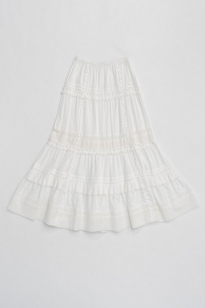 【プランク プロジェクト/PRANK PROJECT】のコットンレースマキシスカート / Cotton Lace Maxi Skirt インテリア・キッズ・メンズ・レディースファッション・服の通販 founy(ファニー) https://founy.com/ ファッション Fashion レディースファッション Fashion for Women スカート Skirts ロングスカート Long Skirts / Maxi & Midi Skirts シューズ Shoes, Footwear ジャケット Jacket, Outerwear セットアップ Set-Up, Coordinated Outfit フリル Frill, Ruffle マキシ Maxi, Full Length レース Lace, Lace Fabric ロング Long, Long-Length 今季 This Season, Current Season |ID: prp329100004341893 ipo3291000000036124656