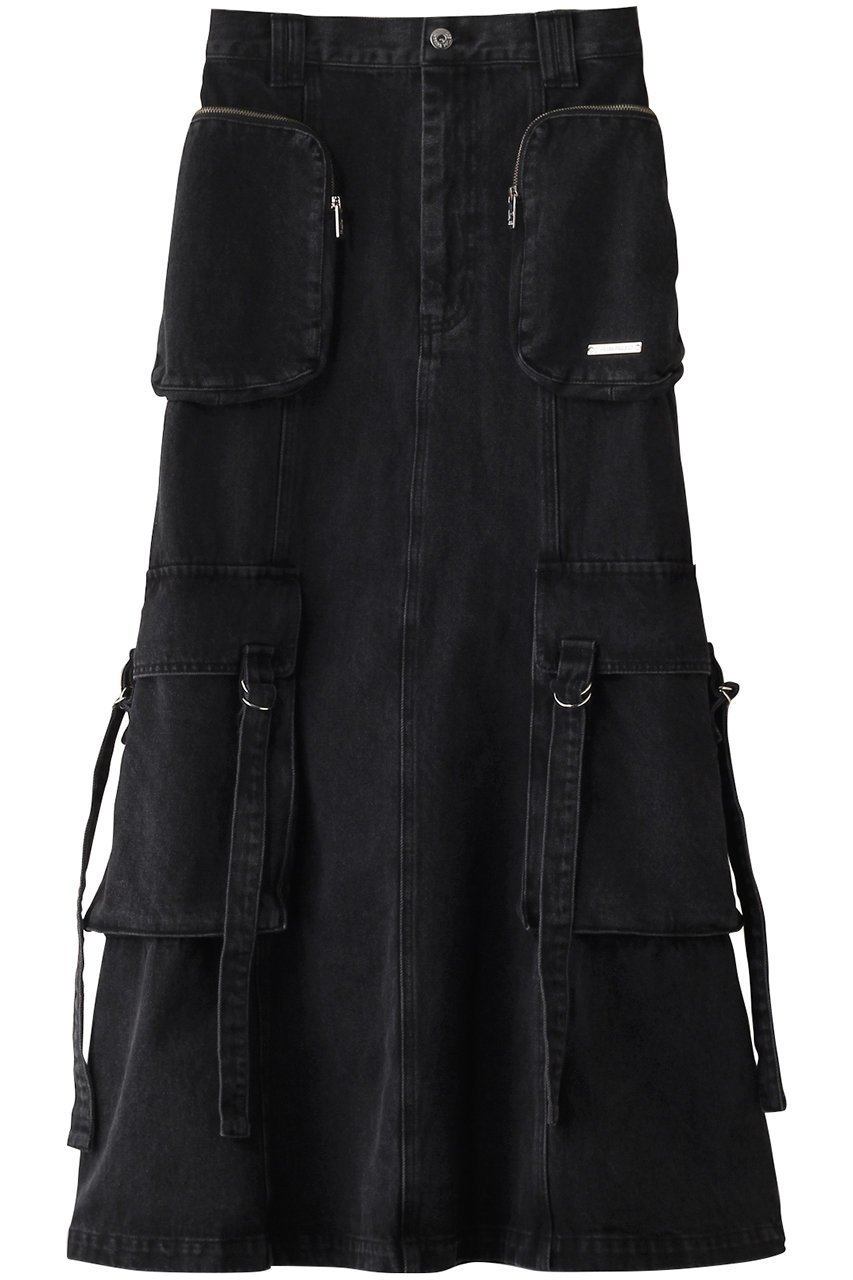 【プランク プロジェクト/PRANK PROJECT】のポケットデニムセミフレアスカート / Pocket Denim Semi Flare Skirt 人気、トレンドファッション・服の通販 founy(ファニー) 　ファッション　Fashion　レディースファッション　Fashion for Women　スカート　Skirts　Aライン・フレアスカート　A-Line & Flared Skirts　ロングスカート　Long Skirts / Maxi & Midi Skirts　デニム　Denim, Jeans Material　フレア　Flare, Flared　ブリーチ　Bleach, Washed Finish　ポケット　Pocket, Pocket Detail　ロング　Long, Long-Length　ヴィンテージ　Vintage Style　 other-1|ID: prp329100004341894 ipo3291000000032825364