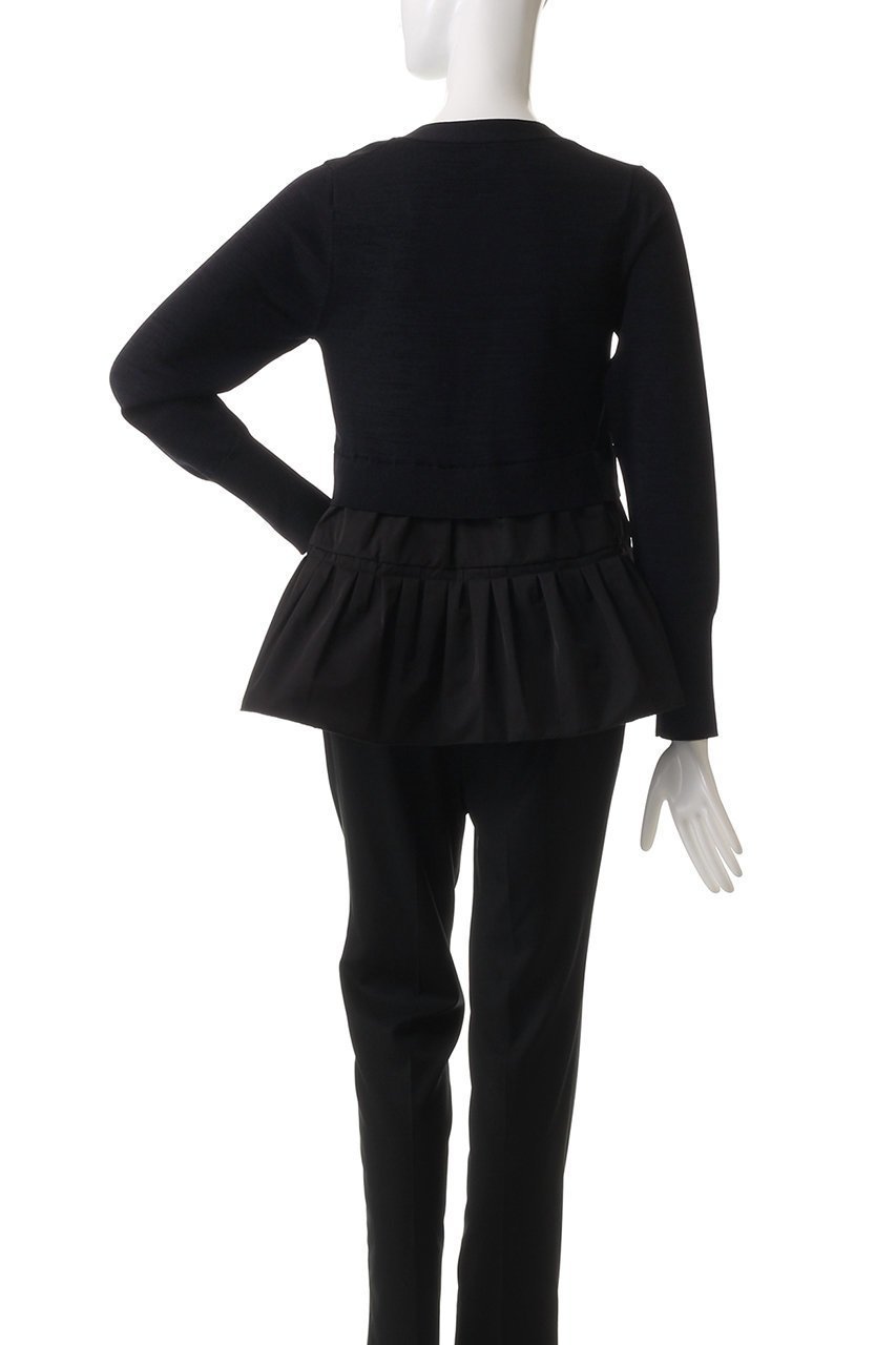 【ランバン オン ブルー/LANVIN en Bleu】のタックペプラムコンビニットカーディガン 人気、トレンドファッション・服の通販 founy(ファニー) 　ファッション　Fashion　レディースファッション　Fashion for Women　トップス・カットソー　Cut & Sew Tops　ニット　Knit Tops & Sweaters　カーディガン・羽織り　Layered Style Cardigans　おすすめ　Recommended / Our Picks　カーディガン　Cardigan, Knitwear　スマート　Smart, Elegant　フレア　Flare, Flared　ペプラム　Peplum, Flared Hem　エレガント 上品　Elegant　other-4|ID: prp329100004341913 ipo3291000000032956826